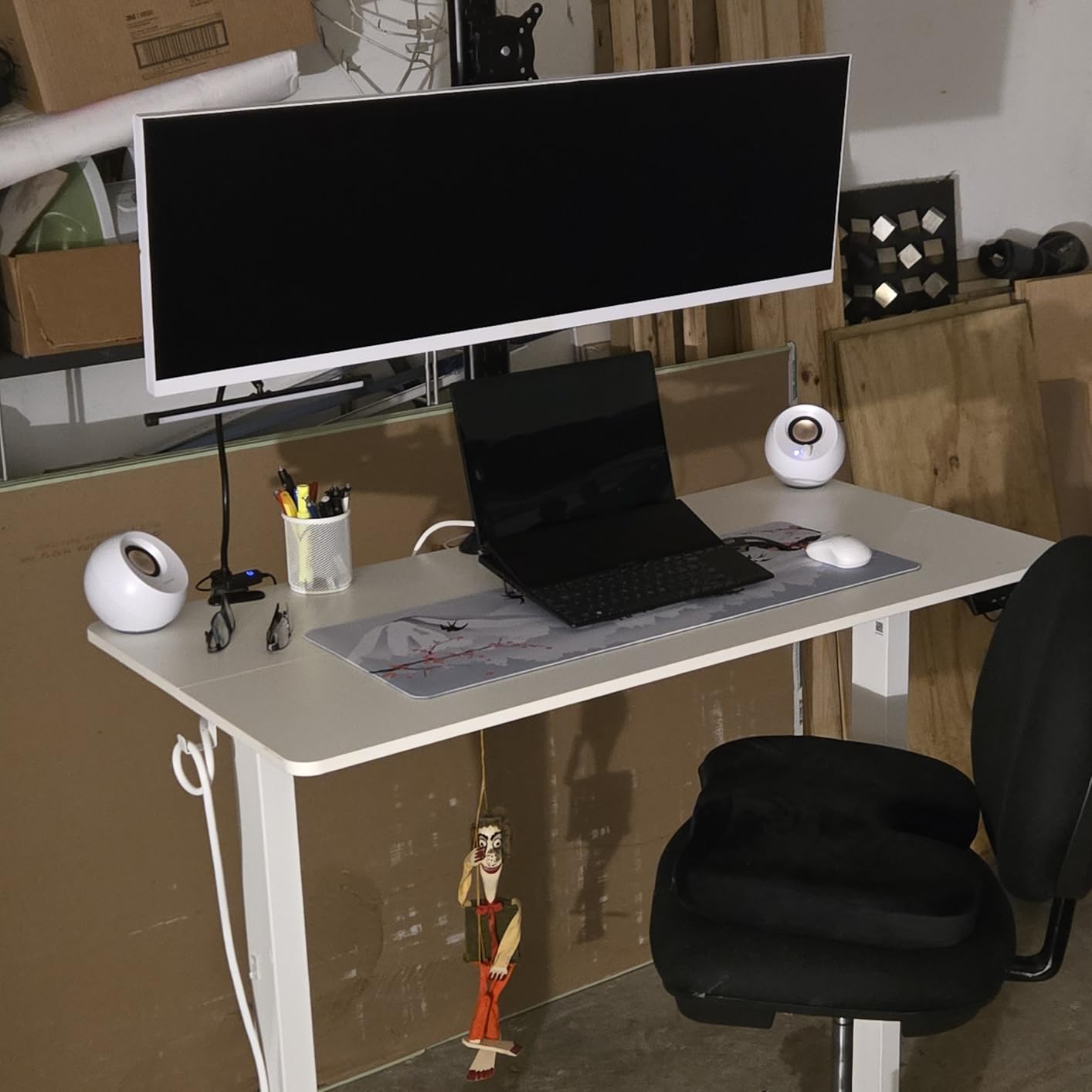 FLEXISPOT 71x32 Inch Electric Large Standing Desk for Home & Office, Spacious Splice Board Desk with Cable Management & Organizer, Cup Holder & Hook customer photo 2