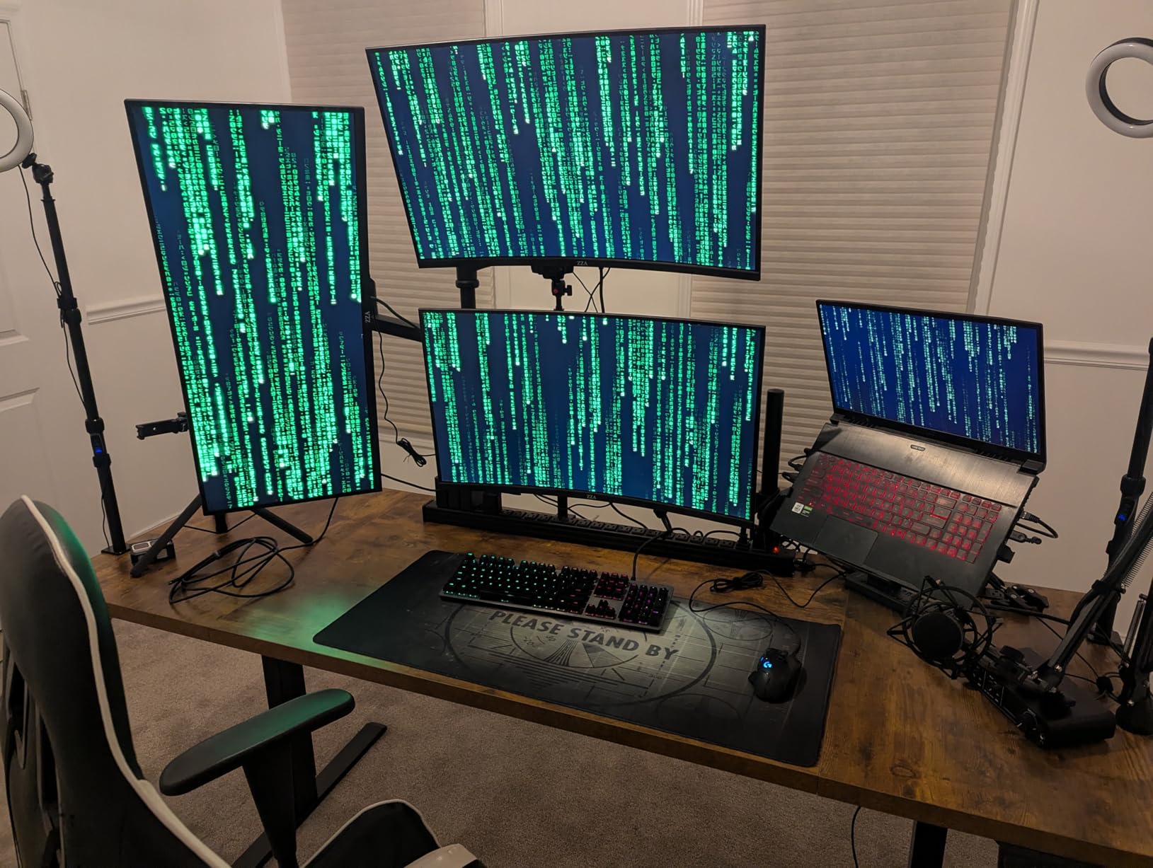 VIVO Pneumatic Arm Dual Ultrawide Monitor Extra Tall Desk Mount for Up to 49 inch Screens, Heavy Duty Clamp, Holds 2 Ultra Wides Up to 44 lbs customer photo 1