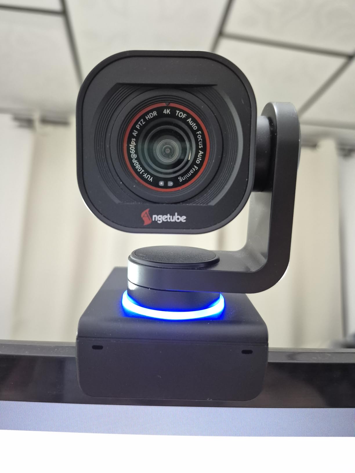 Angetube TrackCam 4K Webcam for PC/Mac - AI Tracking USB 3.0 Streaming Camera with Remote Control, Gesture Control, PTZ, HDR, Microphones customer photo 1