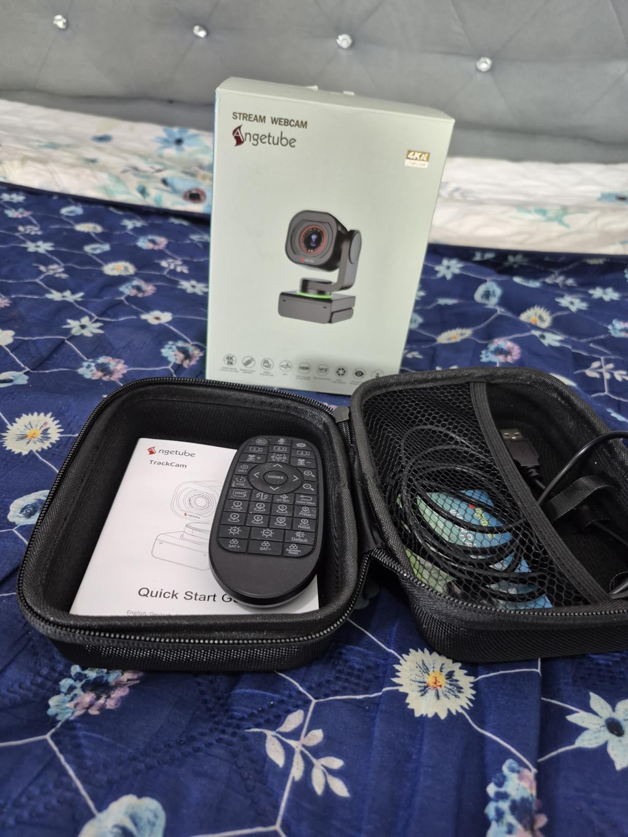 Angetube TrackCam 4K Webcam for PC/Mac - AI Tracking USB 3.0 Streaming Camera with Remote Control, Gesture Control, PTZ, HDR, Microphones customer photo 2