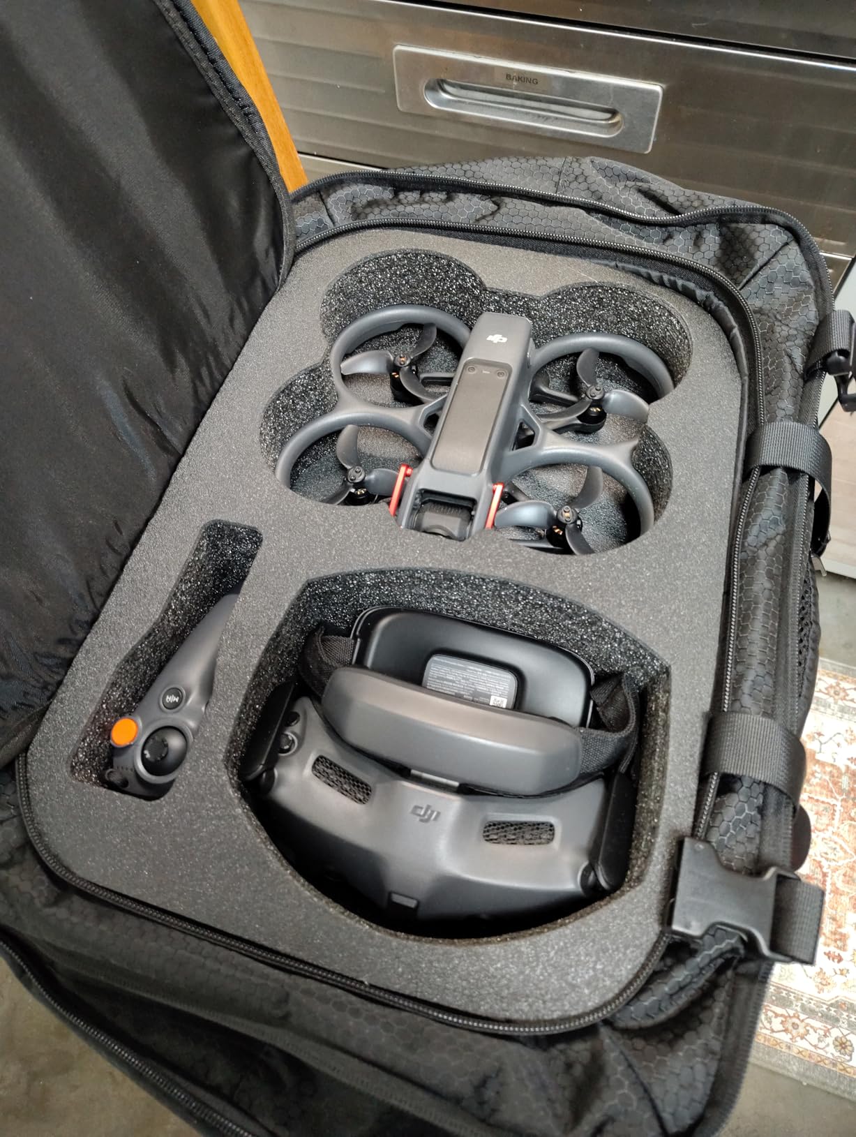 Avata 2 Case, Expandable Carry On Bag for DJI Goggles 3, RC Motion 3, Large Capacity Avata 2 Backpack Fits 17.3 Inch Laptop and DJI Fly More Combo, Travel Drone Carrying Case for Accessories customer photo 1