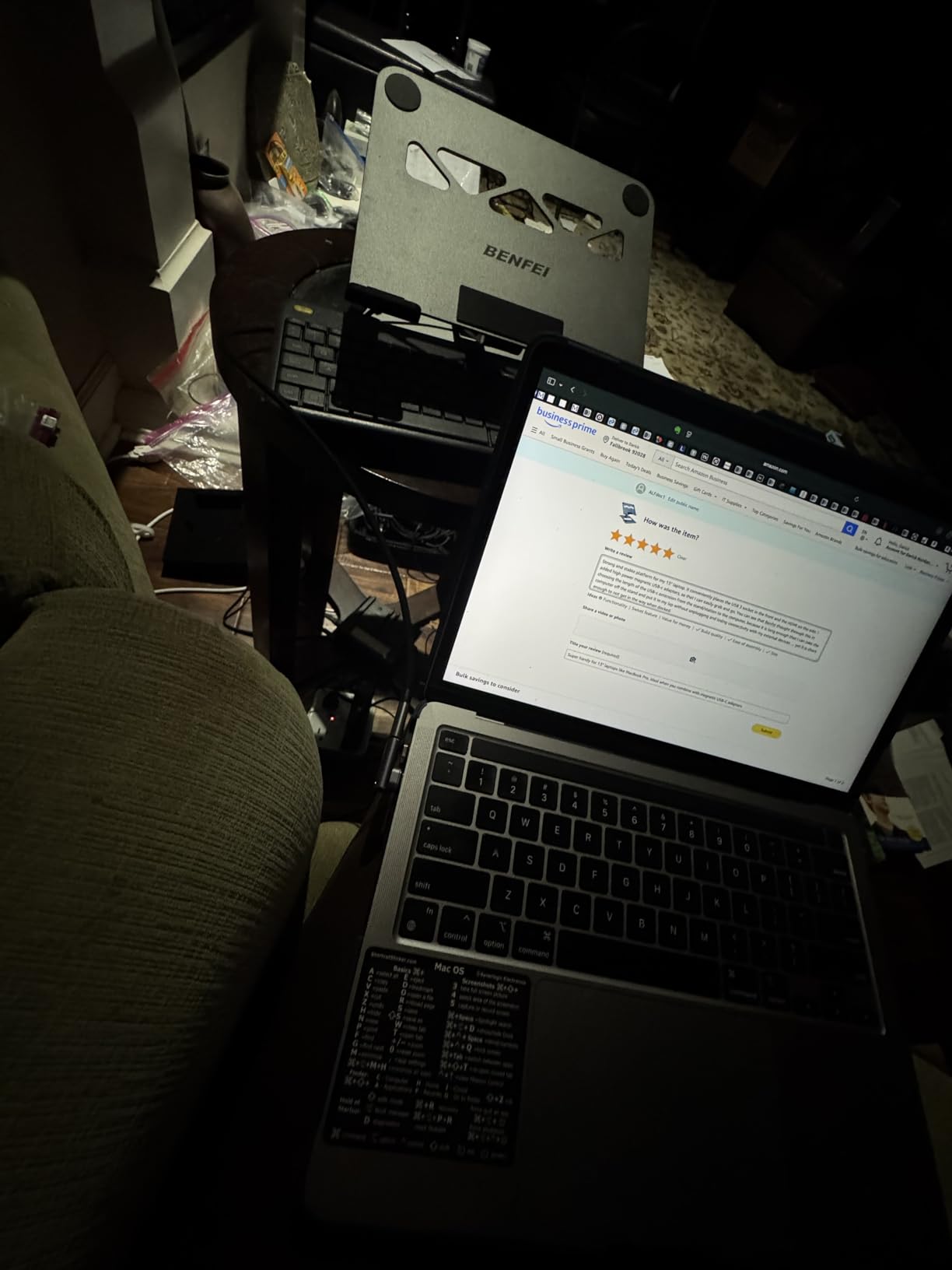 BENFEI Laptop Stand with USB C 6in1 Docking Station, HDMI 4K@60Hz, 4*USB3.0, 100W PD Compatible with MacBook Pro/Air, iPad Pro, XPS, Thinkpad customer photo 1