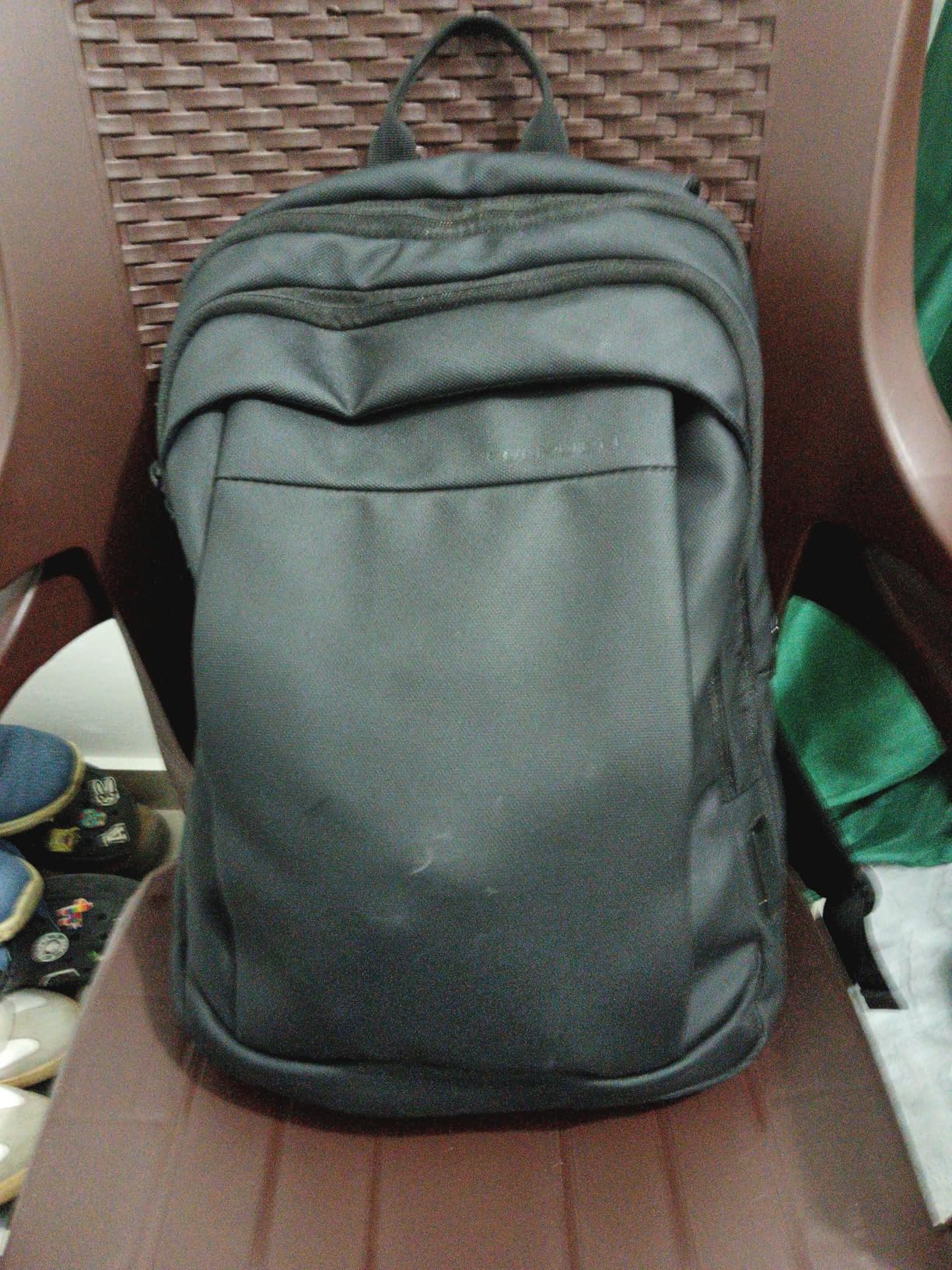 FENRUIEN Expandable Travel Backpack for Men, Water Resistant Computer Backpack with USB Charging Port, Black Laptop Bag 15.6 Inch customer photo 2