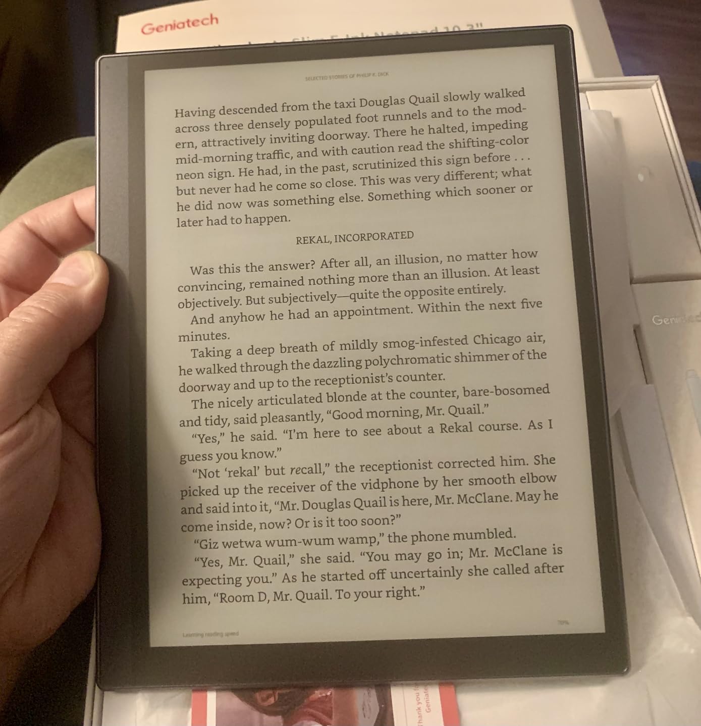 Geniatech Kloudnote Slim - 10.3 inch E-Ink Digital Notebook customer photo 1