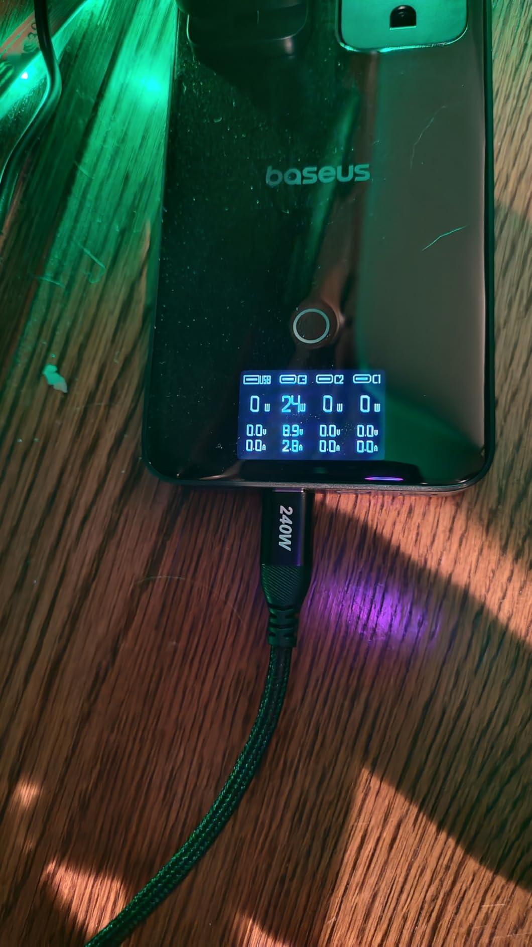 Baseus Blade Charging Station 140W, 6-in-1 Compact USB C Power Strip with 5ft Detachable Flat Extension Cord, Digital Display, Slim Fast Desktop Charger for Work and Travel customer photo 2