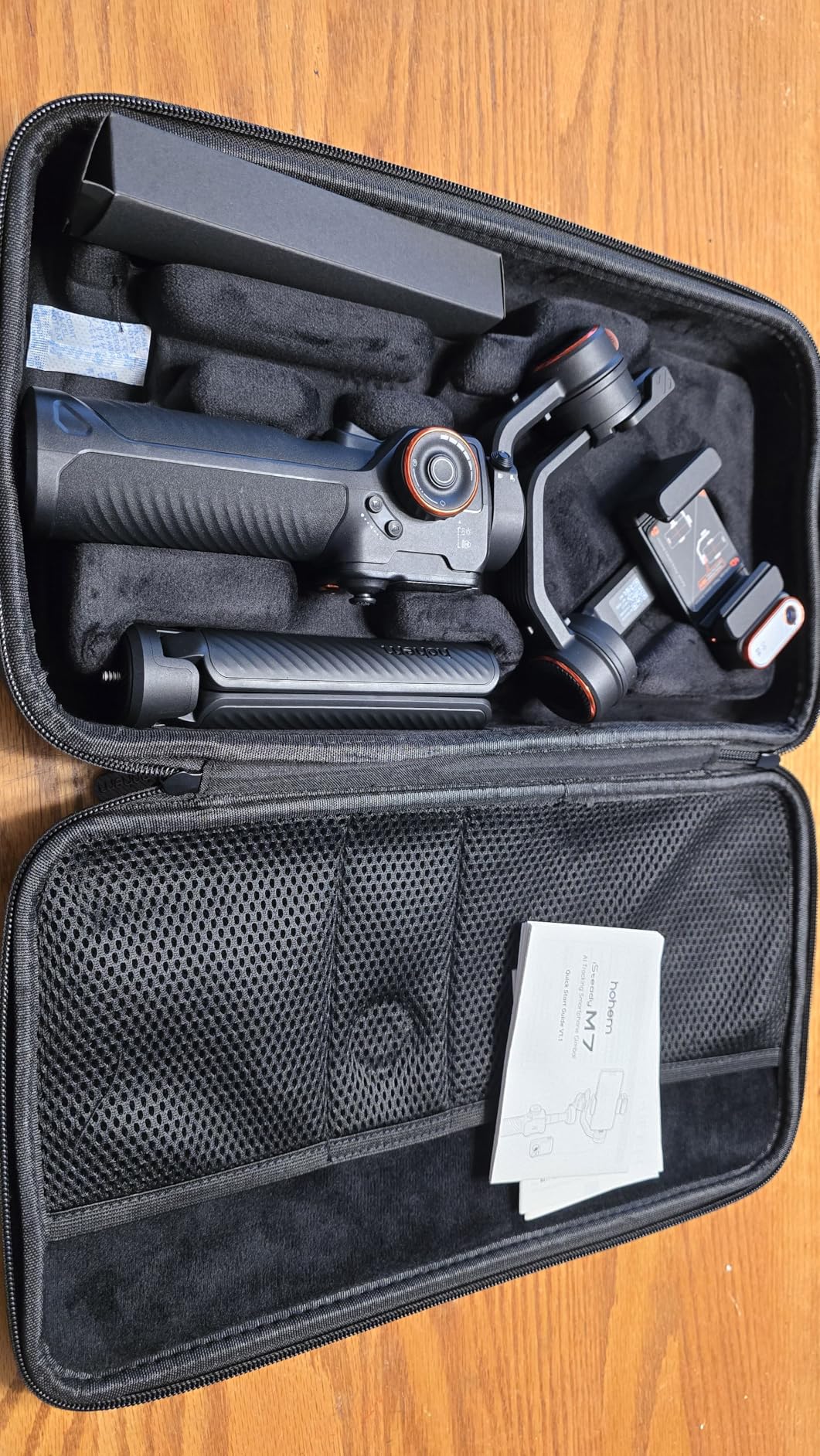 Hohem iSteady M7 Gimbal Stabilizer for Smartphone, Magnetic AI Tracker Fill Light, Detachable Touchscreen Remote Controller, Built-in Extension Rod, 500g Payload Gimbal Stabilizer for iPhone Android customer photo 2