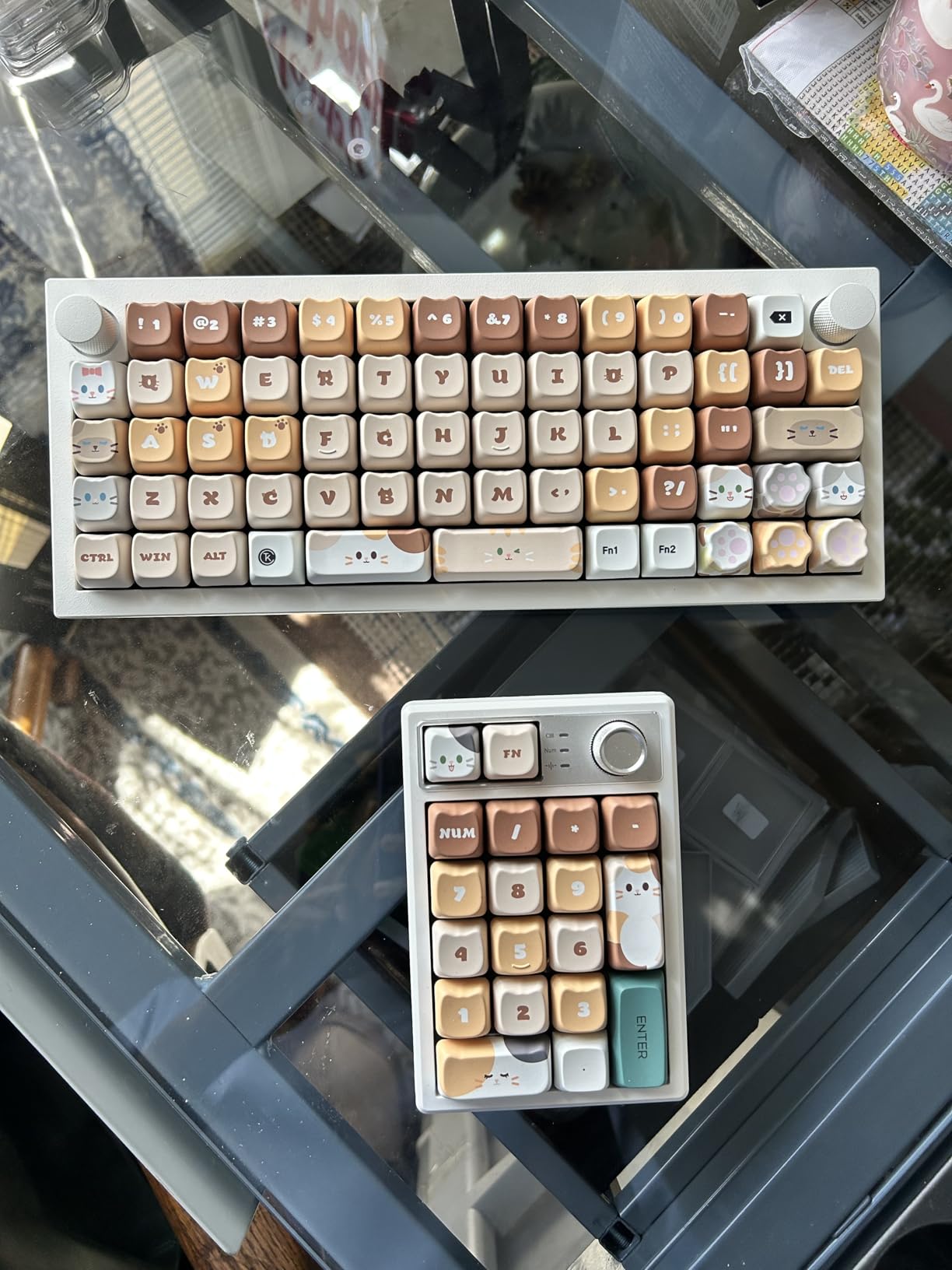 Keychron Q15 Max Metal Ortholinear QMK Wireless Custom Mechanical Keyboard, 64 Keys Hot Swappable Gaming Keyboard, CNC Aluminum Body, XDA PBT Keycaps & Knob for MacOS & Windows, Gateron Jupiter Switch customer photo 1