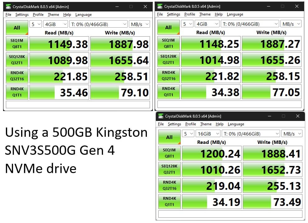 UGREEN 20Gbps M.2 NVMe SATA SSD Enclosure, 8TB USB C External NVMe M.2 Enclosure Compatible with USB 3.2 Gen2*2 Support UASP Trim for M/B+M Key SSD in Size of 2230/2242/2260/2280 customer photo 2