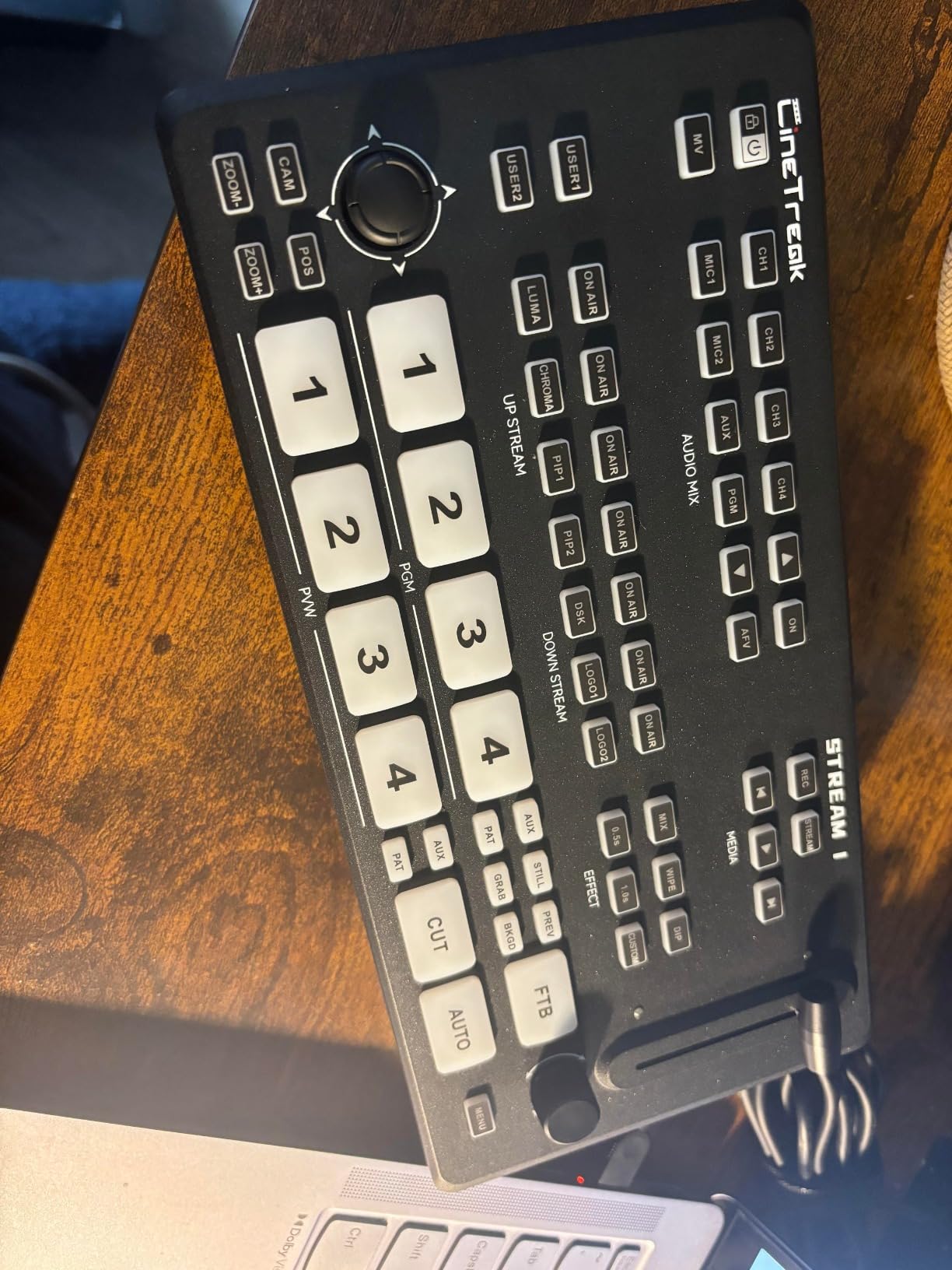 Stream 1 Live Streaming Switcher 4 HDMI & AUX Inputs, PTZ Control Dual RTMP Streaming Chroma/Luma Key Recording & Playback and Landscape & Portrait Livestreaming(NDI Updatable) customer photo 1