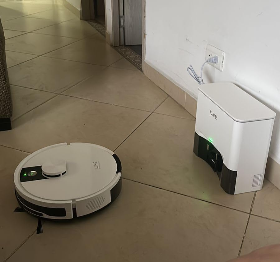 ILIFE A12 Pro Robot Vacuum and Mop Combo, Self Emptying Station for 60 Days, LiDAR Navigation, Home Mapping, No-Go Zones, 2.4G WiFi/App/Alexa/Remote Control, for Hard Floors, 110V customer photo 1