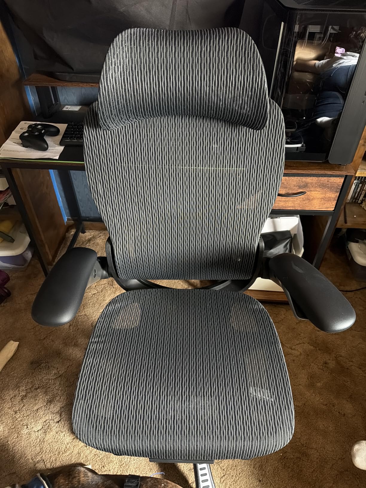 ELABEST X100 Ergonomic Mesh Office Chair with Footrest, Big and Tall Home Desk Chair with 5D Flip-Up Arms, Adjustable 3D Lumbar Support, Gaming & Executive Computer Chairs customer photo 2