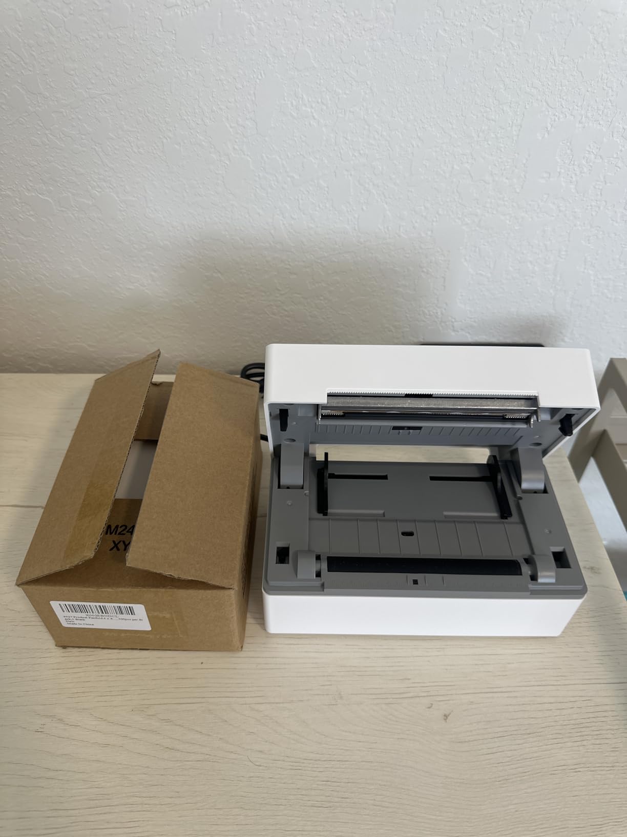 Bluetooth Thermal Shipping Label Printer, 4x6 Portable Thermal Address Label Printer for Small Business, Compatible with iPhone, Android, Windows, Mac-Works with Etsy Shopify USPS&More, White customer photo 2