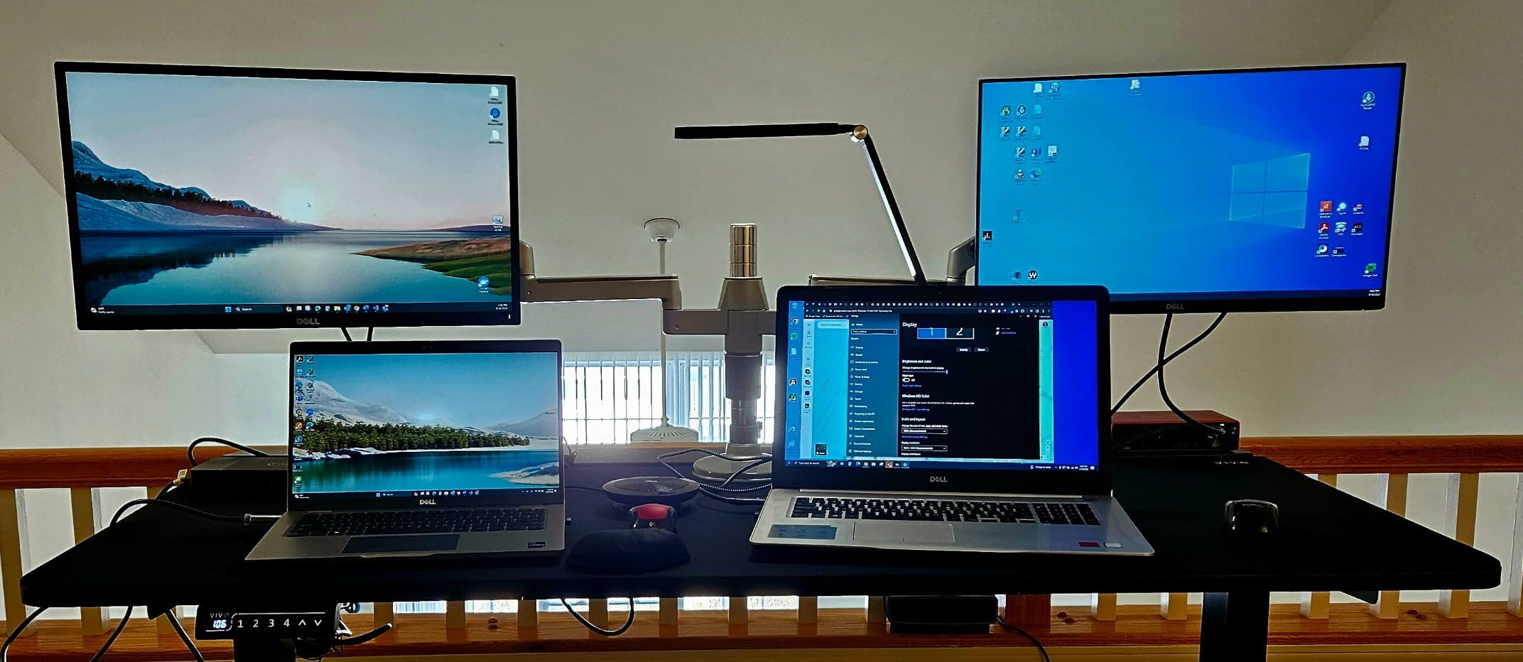 VIVO Electric 60 x 30 in Standing Adjustable Gaming Desk with Hidden Cable Trays, Full-Size Mouse Pad, Holds 220 lbs, White Top White Frame customer photo 1