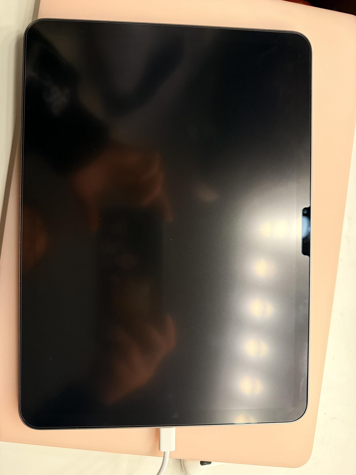 ESR 2 Pack Paper-Feel Screen Protector for iPad Air 11 Inch M4/M3/M2 (2026/2025/2024, 8th/7th/6th Gen), Write and Draw Like on Paper, 9H Tempered Glass, Matte Anti-Glare with Alignment Frame customer photo 2