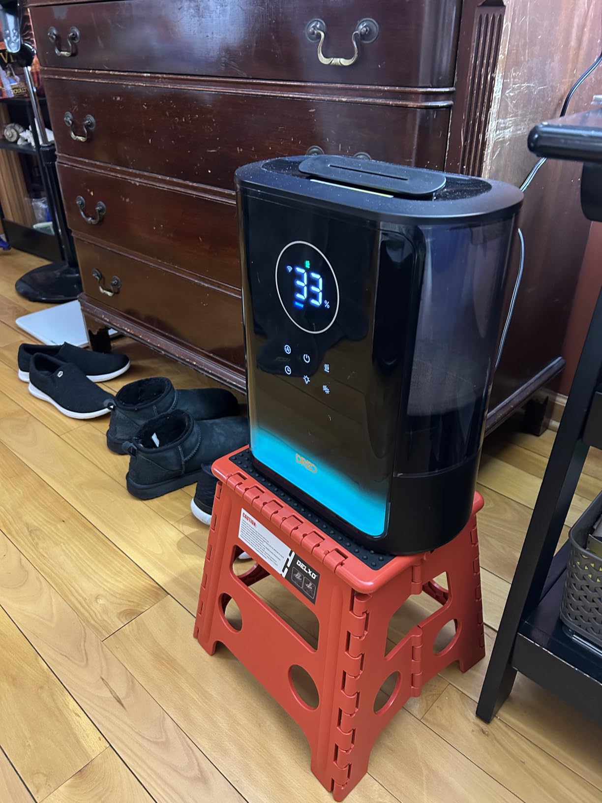 DREO 8L Smart Humidifier Large Room 600ft², HM717S, 80H Runtime Supersized Warm and Cool Mist Humidifiers for Bedroom Baby, 28dB Quiet Air Humidifier for Plants Indoor, Home, Whole House, Silver customer photo 2