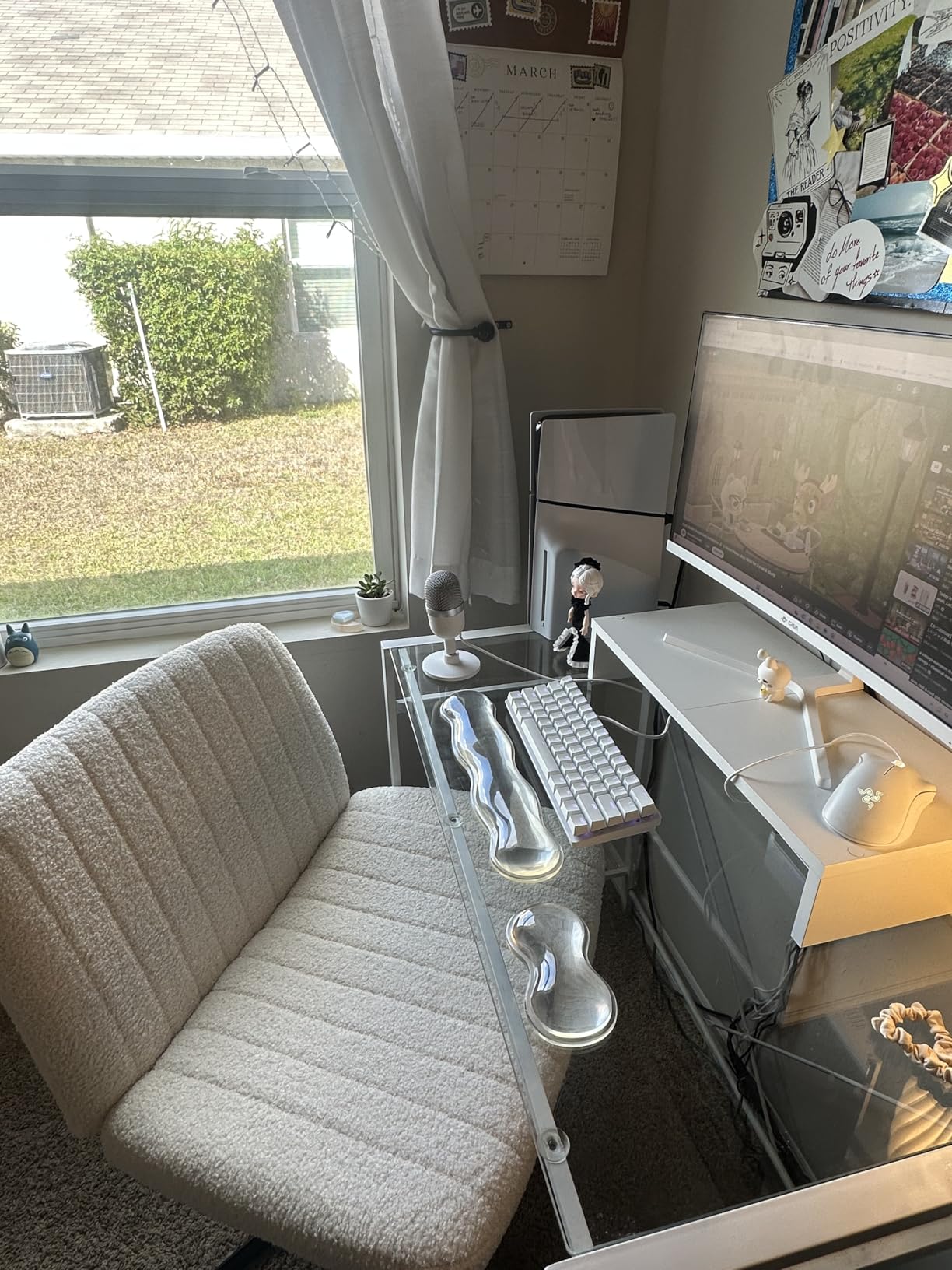 OLIXIS Criss Cross Legged Chairs Armless No Wheels Wide Seat Height Adjustable Swivel Padded Fabric Home Office Desk Seating for Bedroom, Student, Study Room customer photo 1