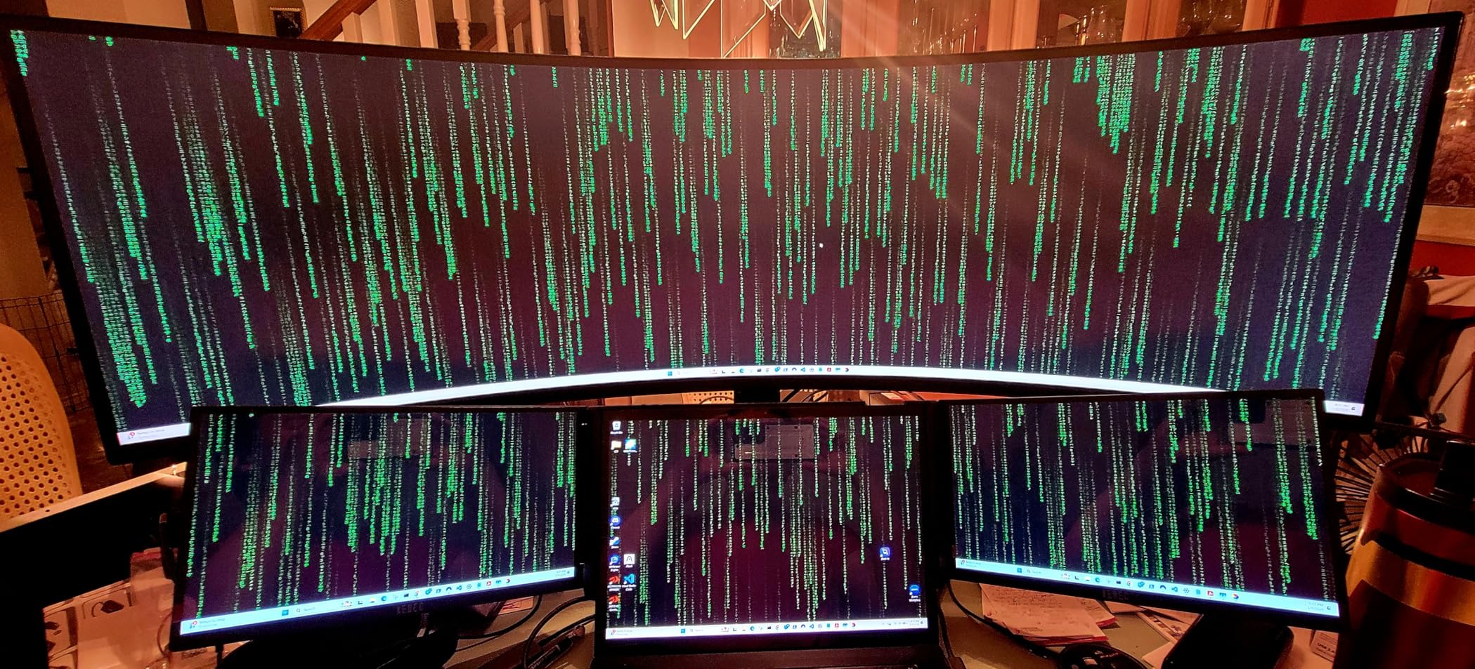 SAMSUNG 49-inch Odyssey G9 (G91F) DQHD, 144Hz, Curved Gaming Monitor, Ultra-Wide 32:9 Screen, DisplayHDR 600, AMD FreeSync Premium Pro, LS49FG910ENXZA customer photo 1