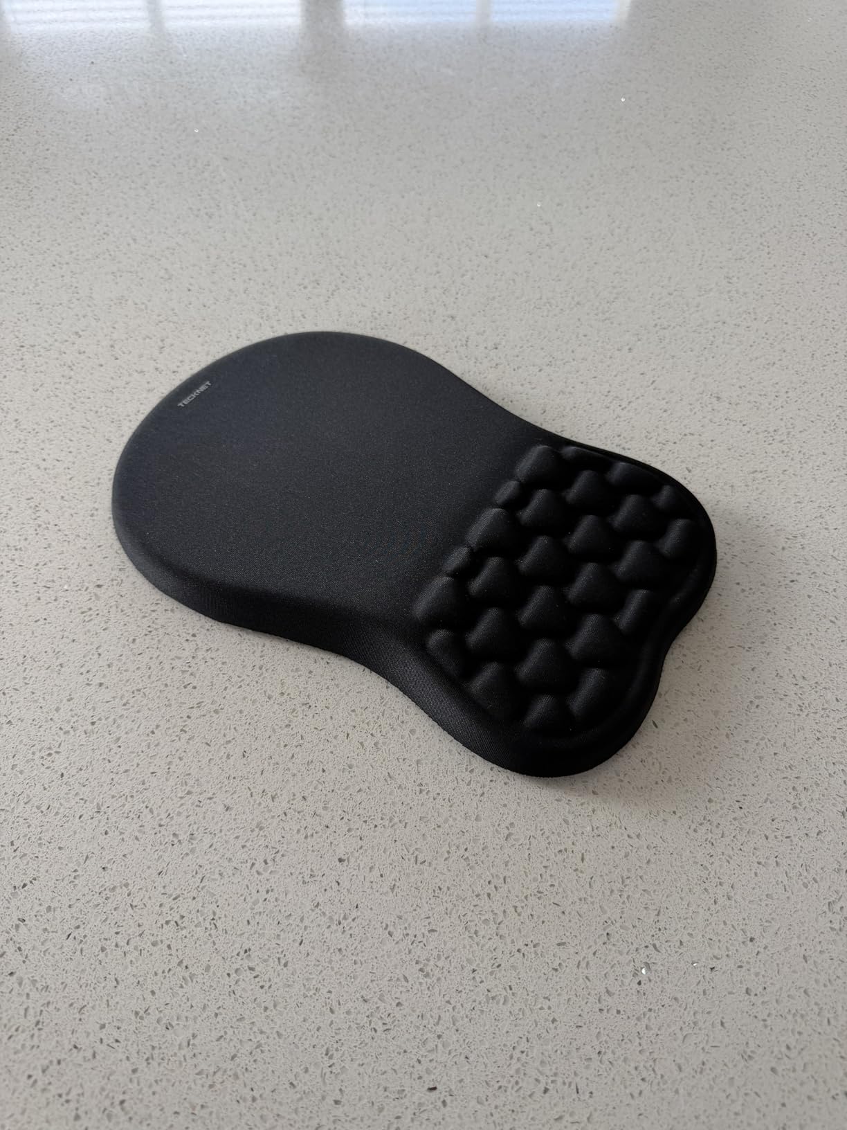 TECKNET Ergonomic Mouse Pad with Wrist Rest, Soft Mousepad with Massage Design, Memory Foam and Non-Slip PU Base for Pain Relief, Gaming Mouse Pad for Desk, Home, Office, 12x8 Inches, Black customer photo 2