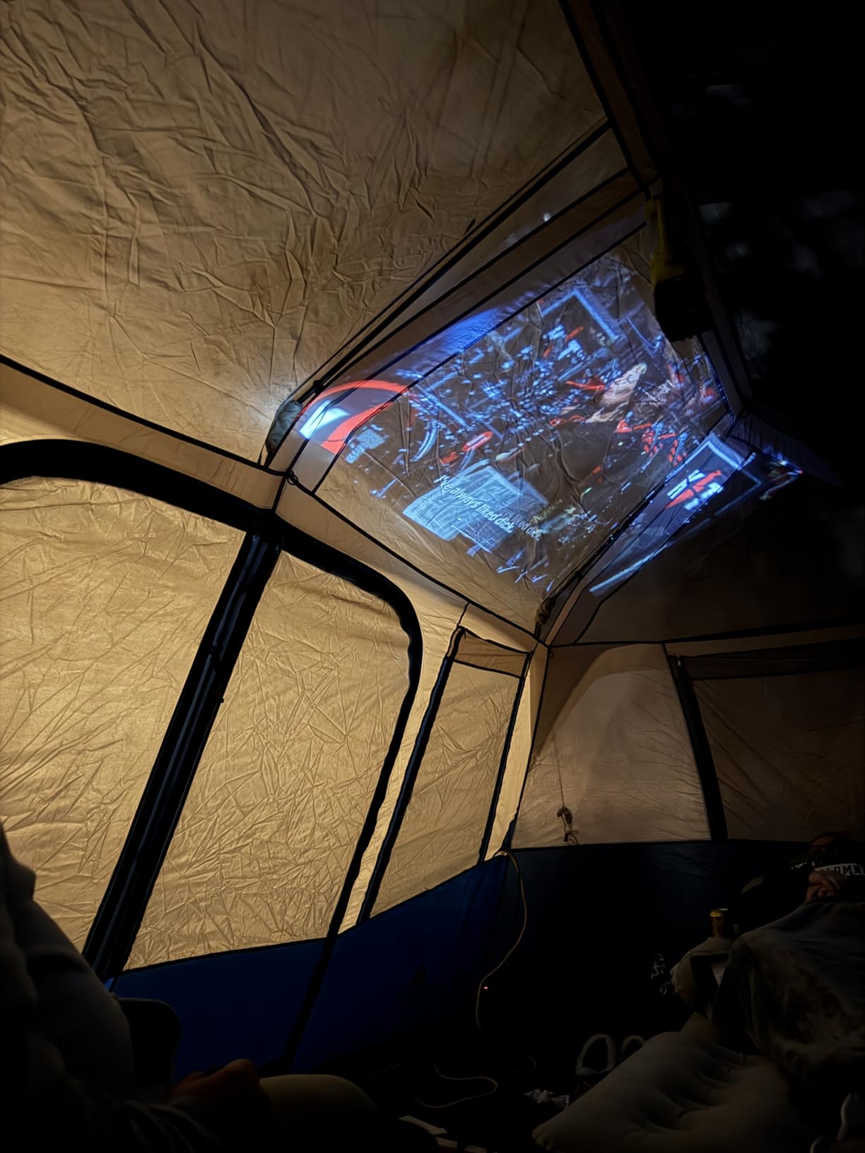 Projector with WiFi and Bluetooth, Tecaki Mini Portable Projector with Built-in Rechargeable Battery for Outdoor, 1080P Supported, Electric Focus & Auto Keystone, Home Theater with 210° Mount customer photo 1