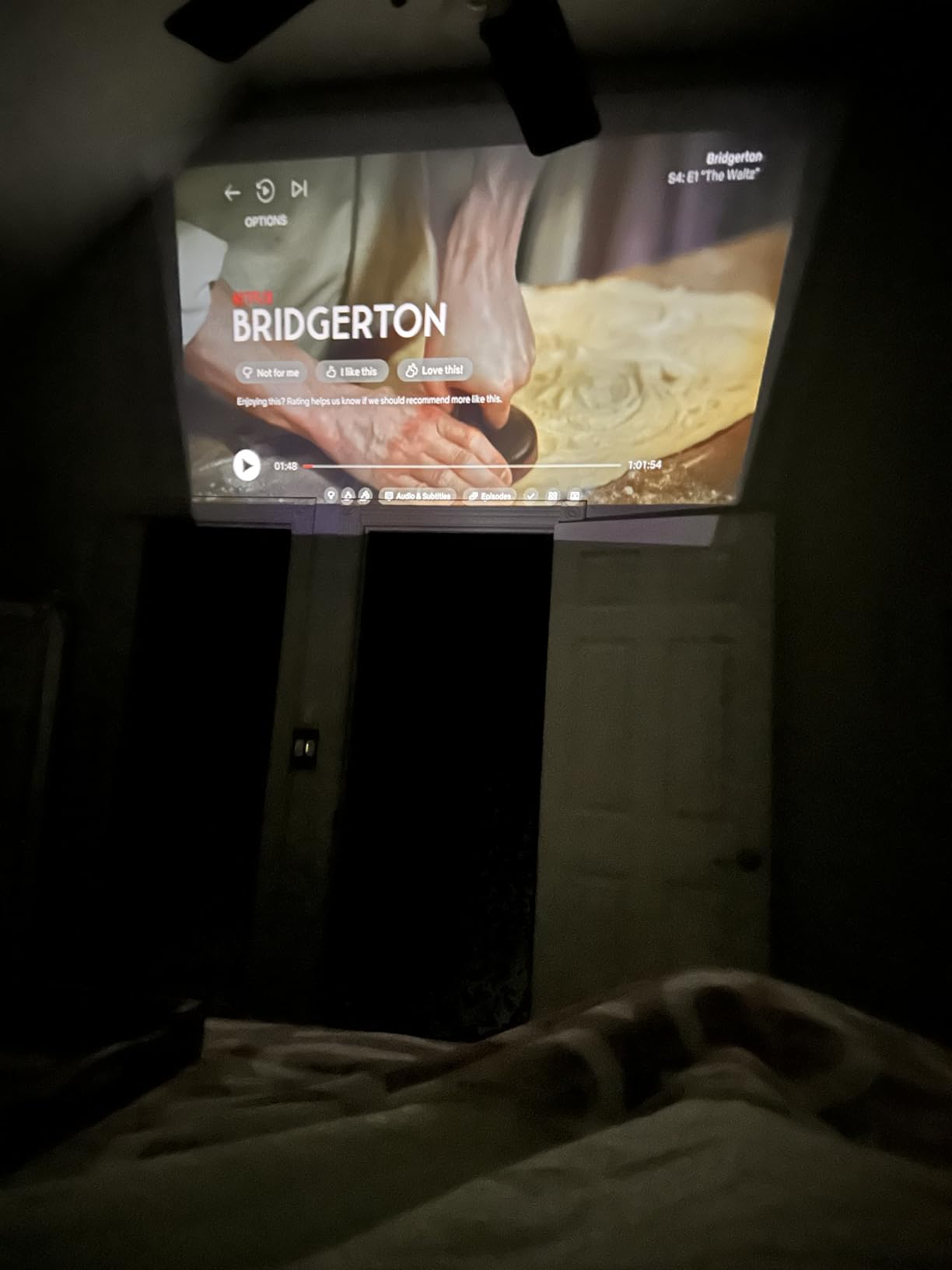 Projector with WiFi and Bluetooth, Tecaki Mini Portable Projector with Built-in Rechargeable Battery for Outdoor, 1080P Supported, Electric Focus & Auto Keystone, Home Theater with 210° Mount customer photo 2