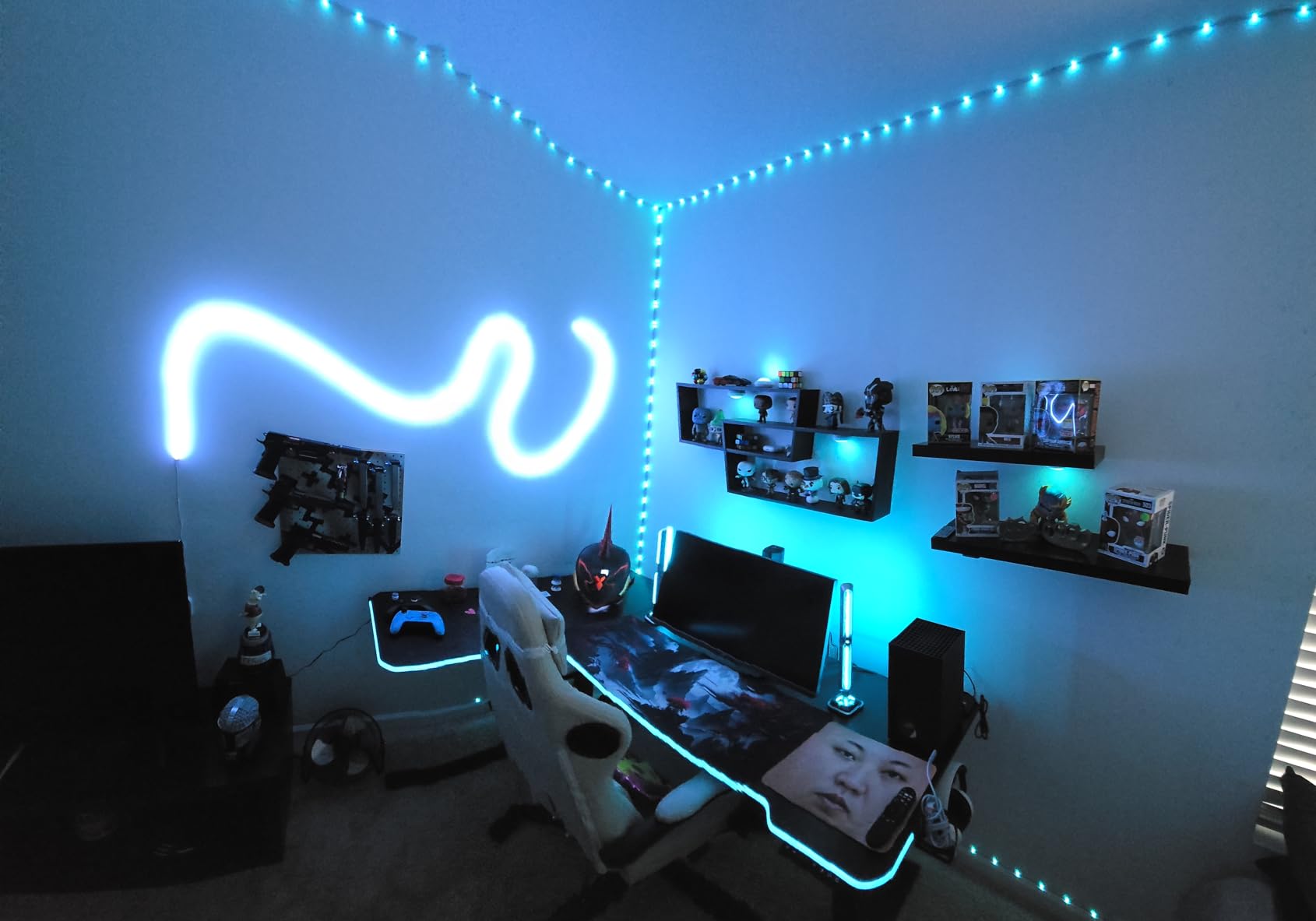 Govee Gaming Light Bars Pro, Upgraded 16-Inch Smart Triple-Sided RGBIC Illumination Wi-Fi LED Gaming Lights, Music Sync & 60+ Scene Modes, Works with Alexa & Google Home, Game Room Decor customer photo 1