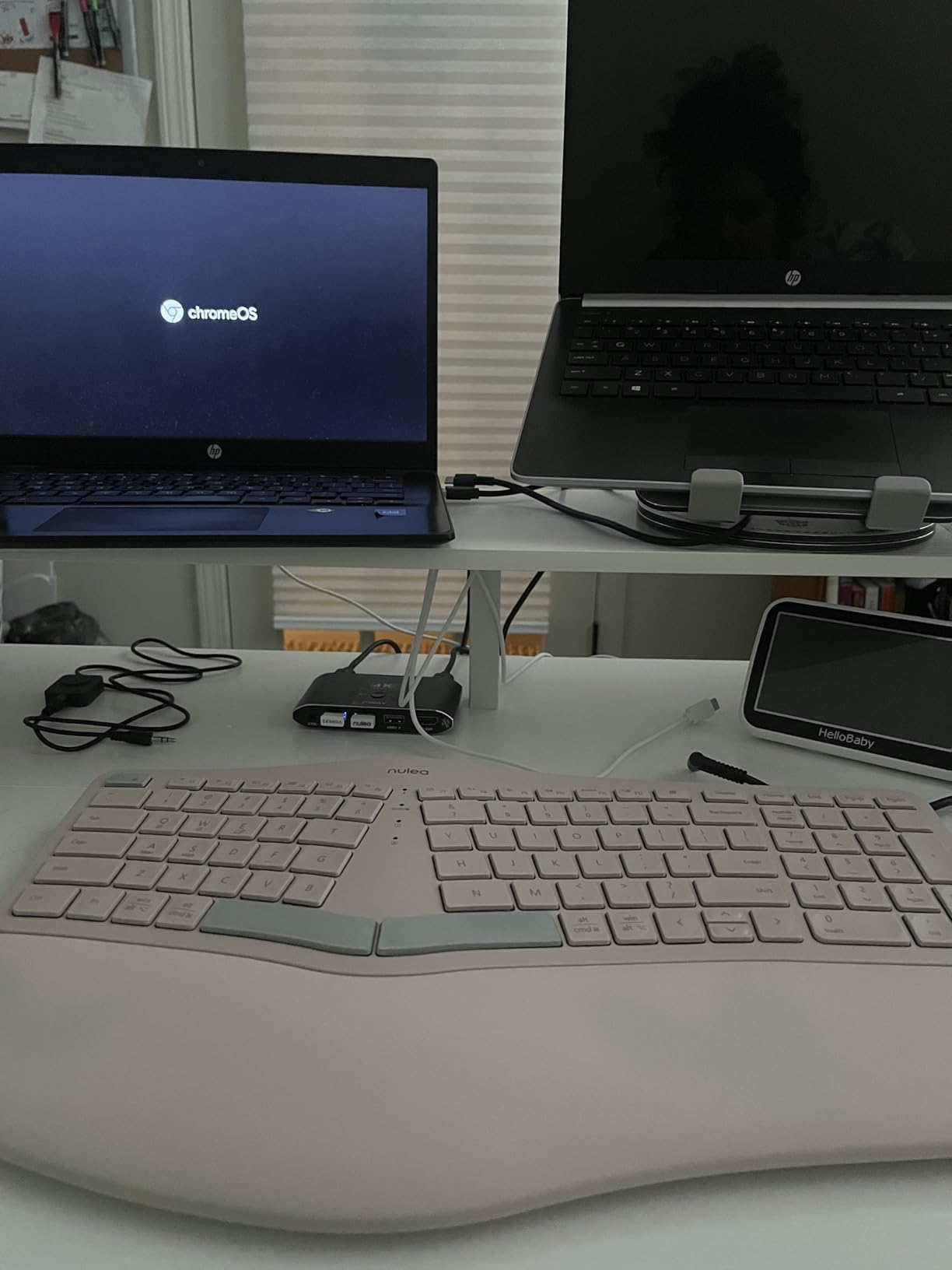 4K@60Hz HDMI Kvm Switch 1 Monitors 2 Computers, Sharing USB Devices with 3 USB 3.0 Ports, Supports Wired Remote and Button Control, EDID Compatible, Suitable for Laptop/Desktop customer photo 2