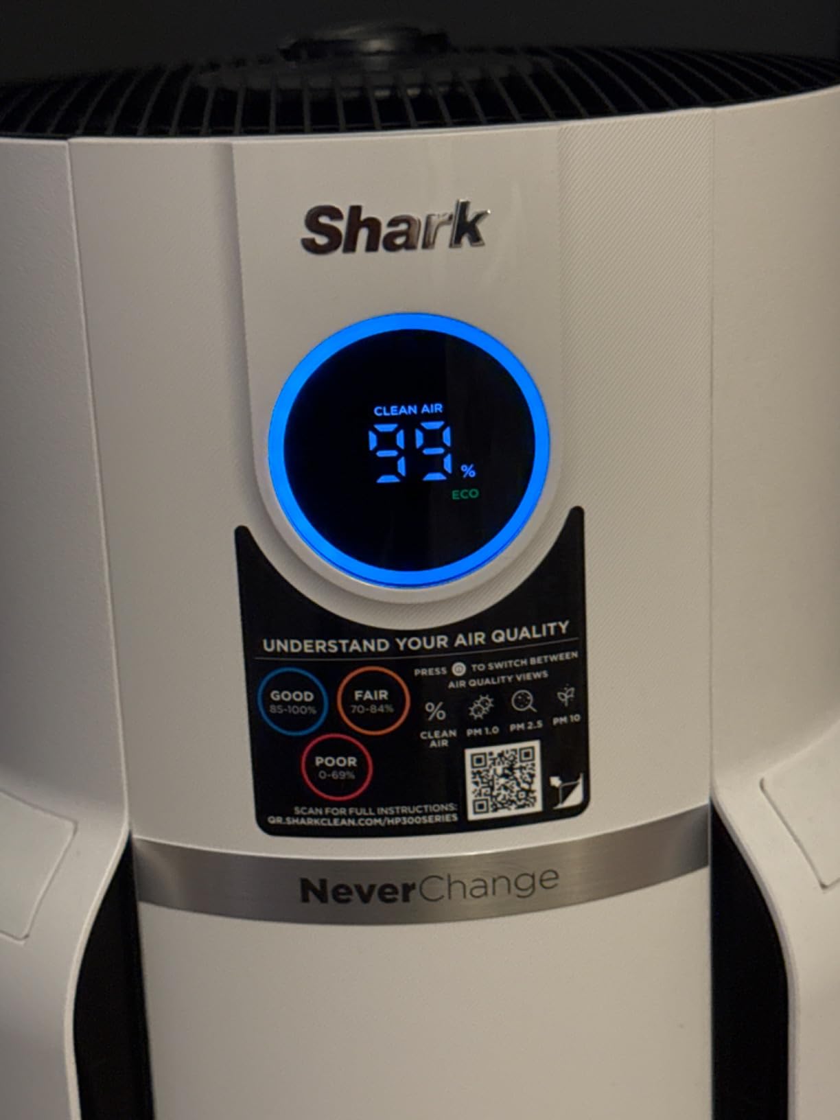 Shark Air Purifier for Home, NeverChange Compact Pro, for Bedroom, Nursery, Home Office, Dorm, HEPA-Exceeding Filter, Captures Pollutants, Pet Dander, Dust, Odor, Smoke, and More, HP072WH, 2026, White customer photo 2