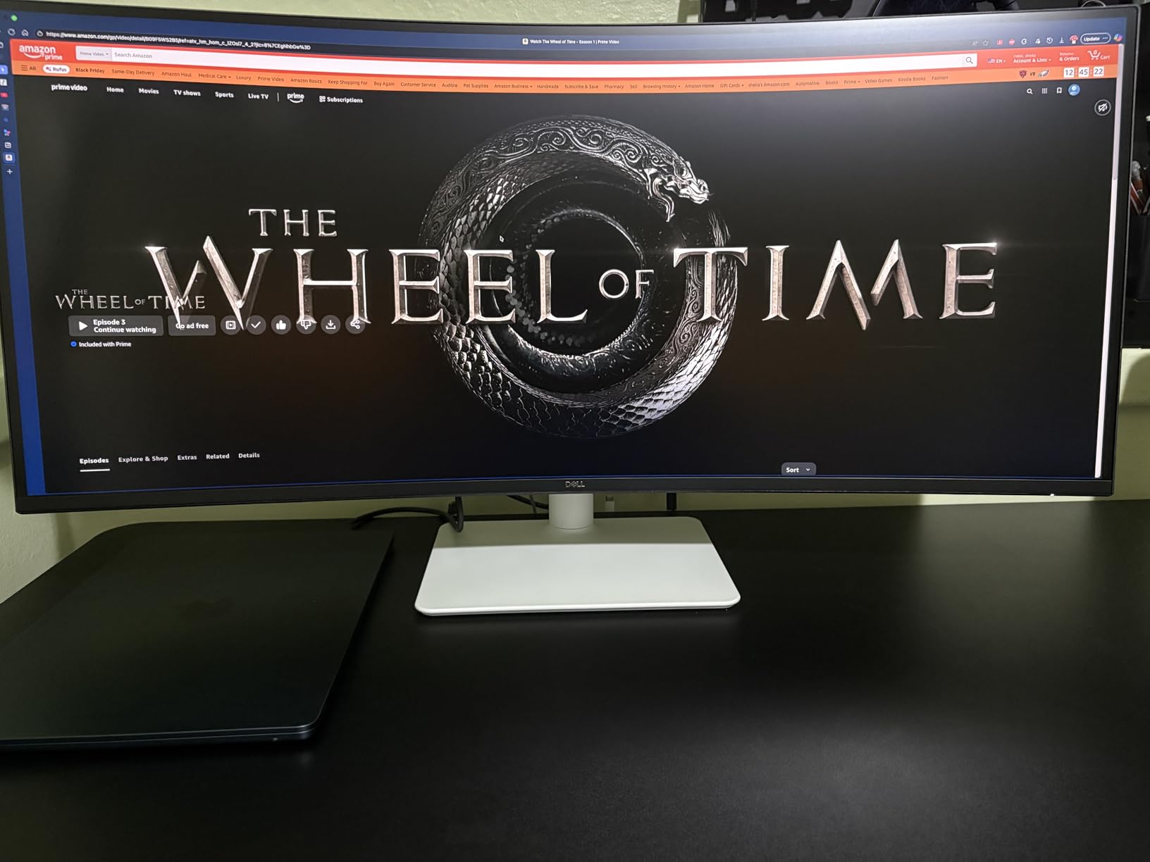 Dell 34 Plus USB-C Curved Monitor - S3425DW - 34-inch (3440 x 1440) up to 120 Hz 21:9 Display, VA Panel, AMD FreeSync Premium, 99% sRGB, 95% DCI-P3, Integrated Speakers, 3000:1 Contrast Ratio customer photo 1