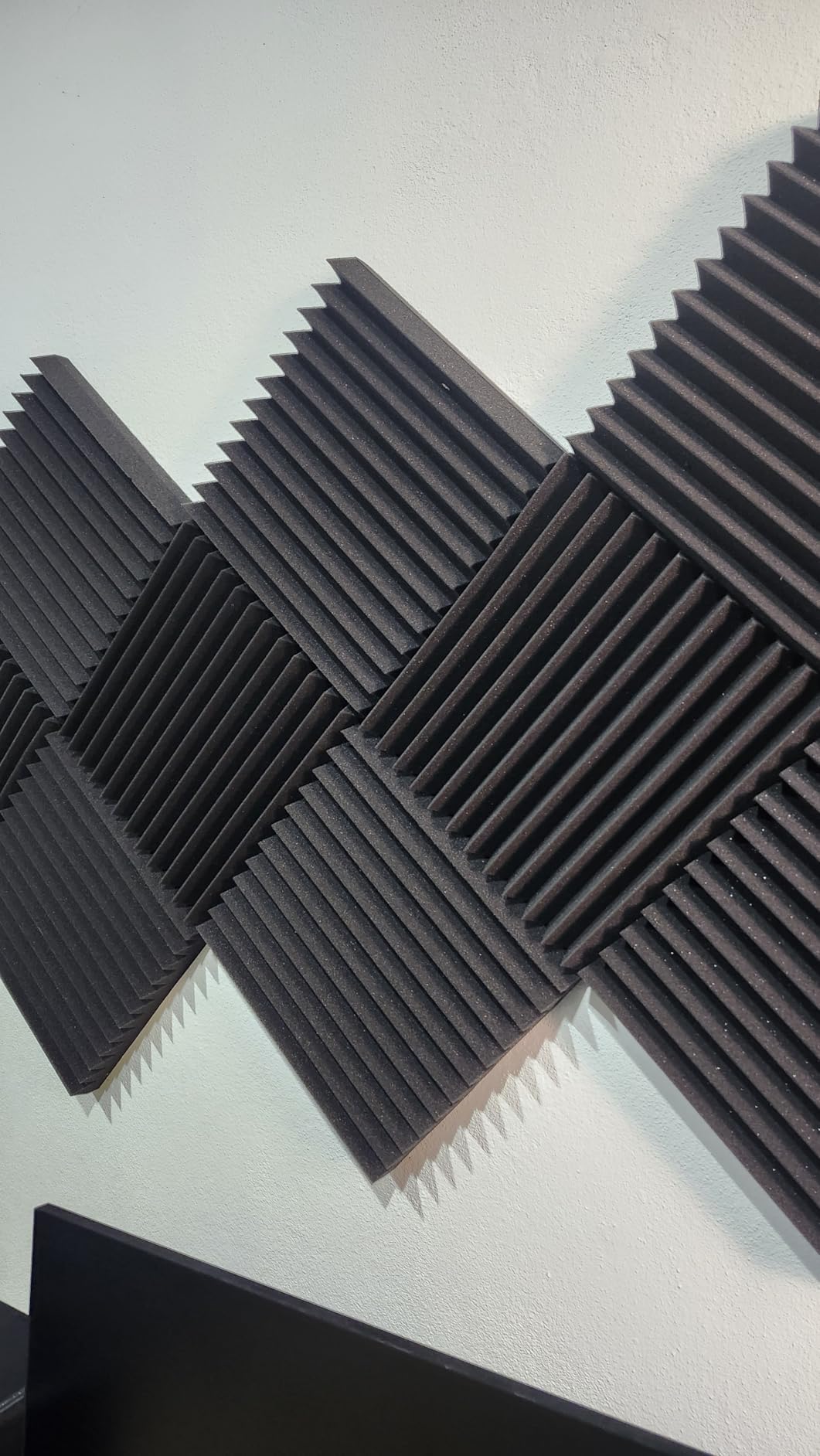 8 Pack - Bass Traps Acoustic Foam Corner, 9.8x9.8 * 4.7'' Black Bass Traps Corner Studio Foam, High Density and Fire-Proof Bass Traps Acoustic Panels Recording Studio Acoustical Treatments customer photo 2