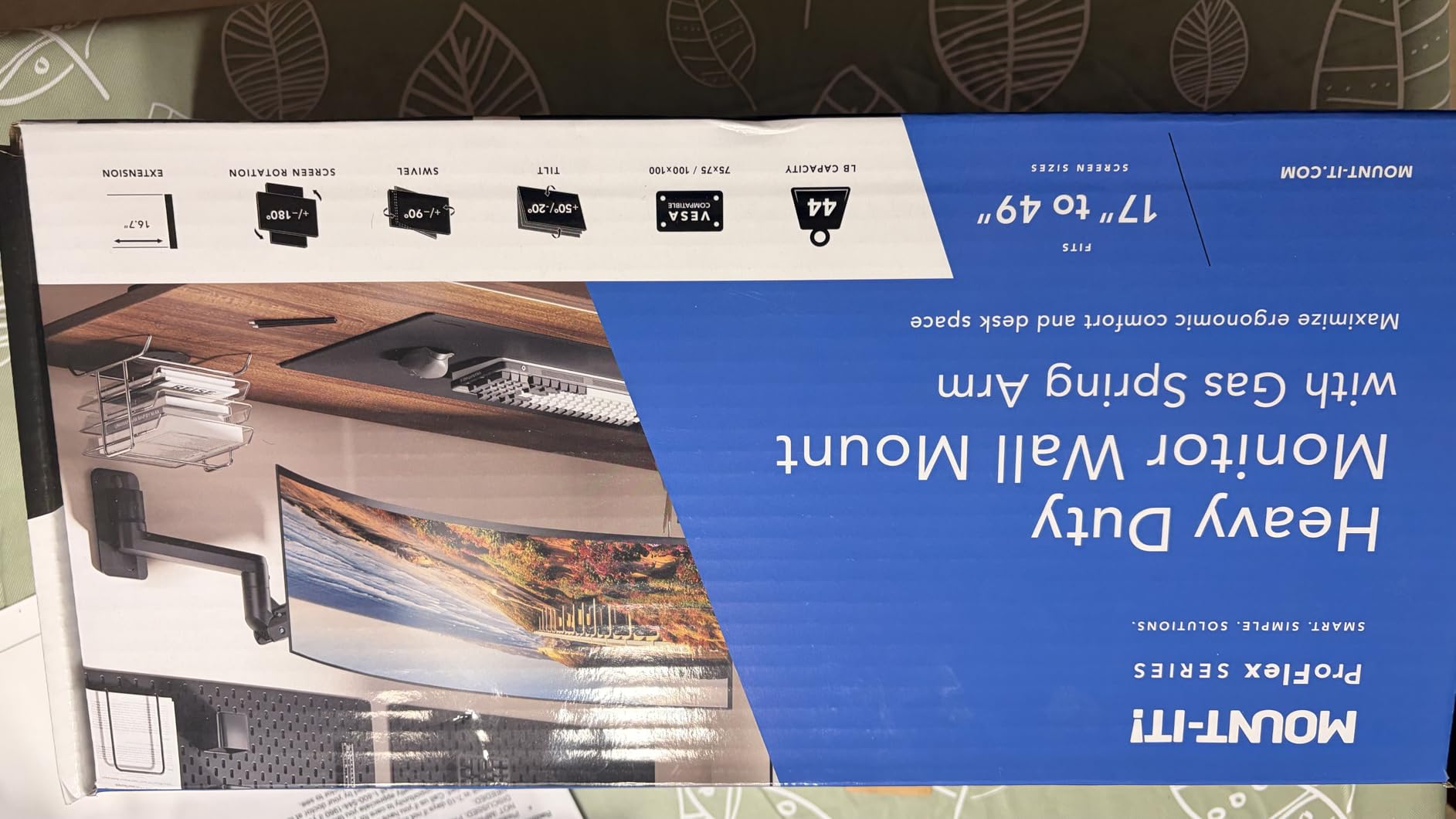 Mount-It! Heavy-Duty Wall Mount Arm for 49