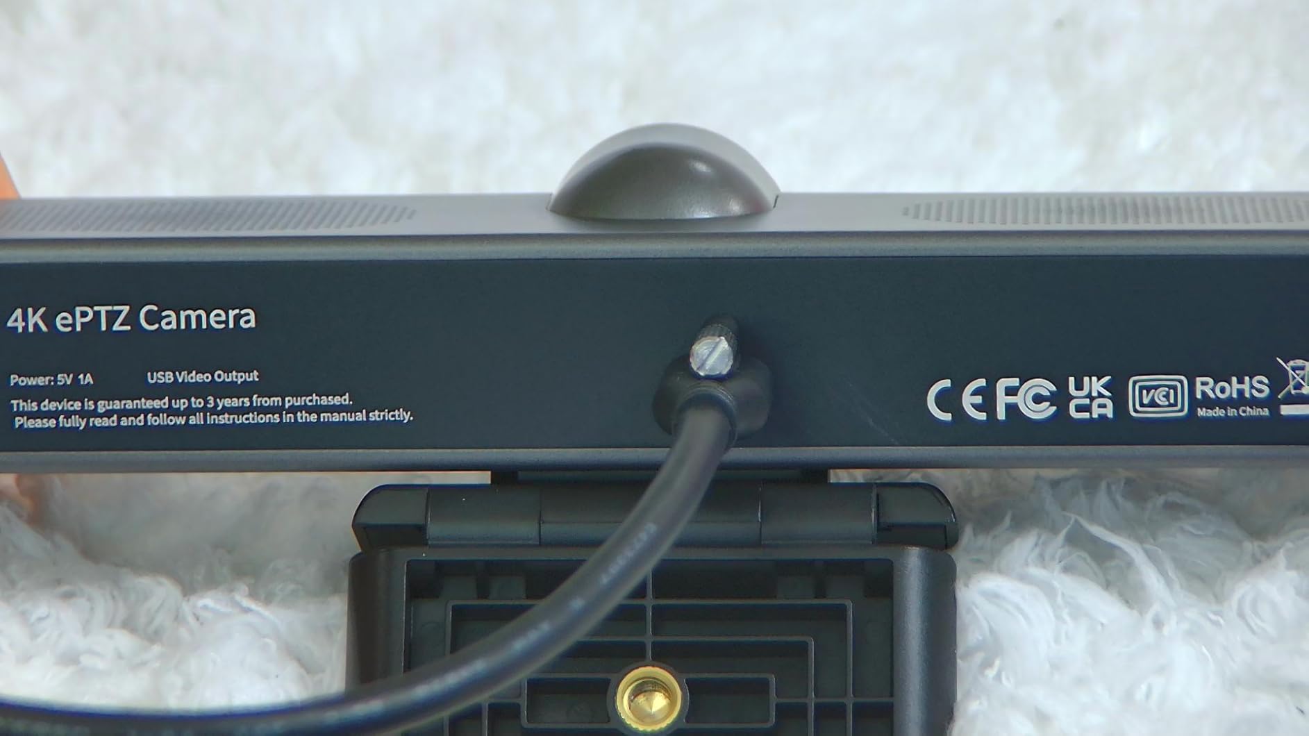 TONGVEO 3-in-1 4K Webcam with Microphones and Speaker, AI Auto-Tracking 5X Digital Zoom Webcam 4K Adjustable Field of View Remote Control customer photo 2