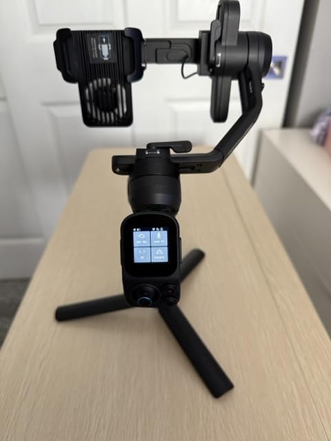 FeiyuTech SCORP Mini-3-Pro Gimbal Stabilizer for Camera Mirrorless/Compact/Action Cameras, Smartphone, 18m AI Tracking, Detachable Remote Handle, 4.4lbs Payload, 3-axis Gimbal for Canon Sony Nikon customer photo 2