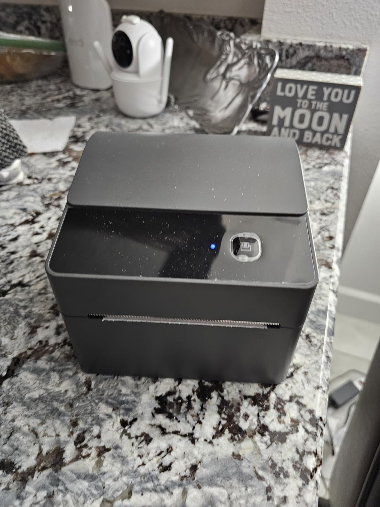 ASprink Bluetooth Shipping Label Printer 4x6, 2026 Upgraded Thermal Label Printer with Built-in Paper Bin, Thermal Printers for Small Business & Shipping Packages, Compatible with Amazon, Tiktok, USPS customer photo 1