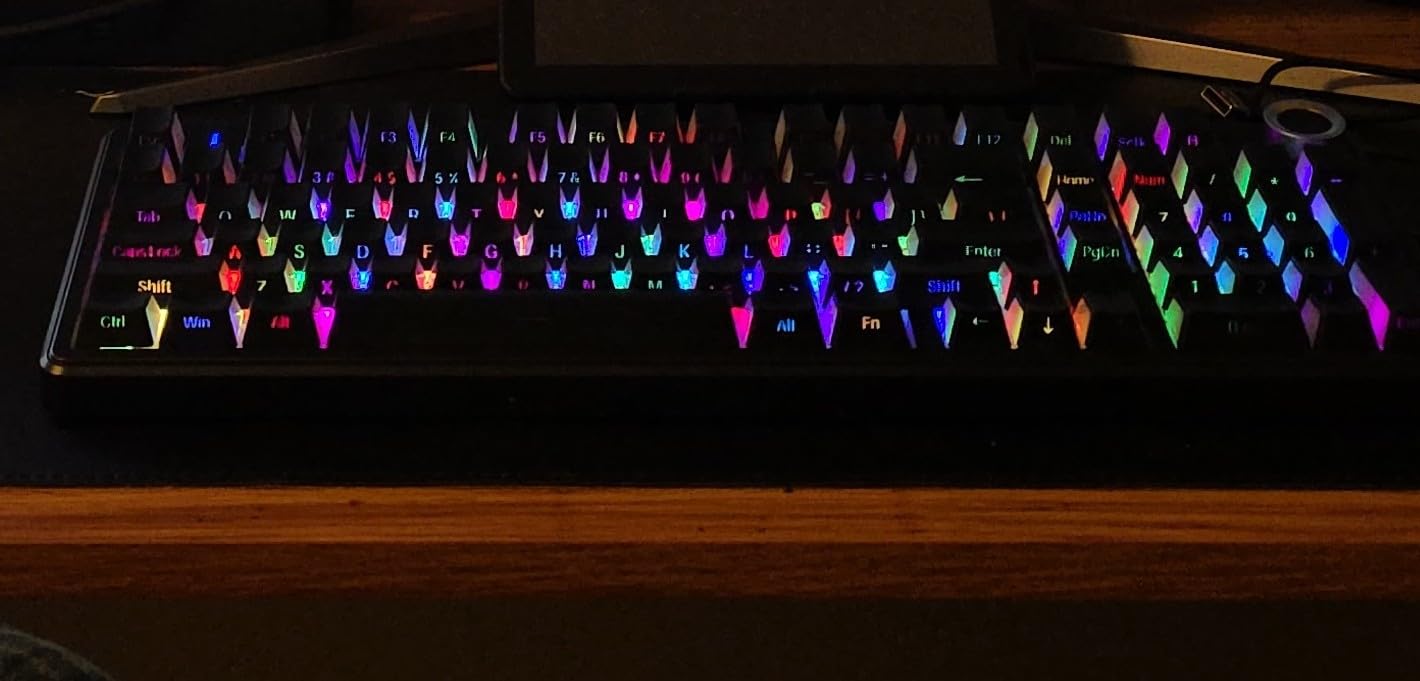 AULA F99 Pro Wireless Mechanical Keyboard-Silent Version,BT5.0/2.4GHz/USB-C Hot Swappable Custom Keyboard,Gasket Structure,Pre-lubed Linear Switches RGB Backlit Computer Gaming Keyboards,Black customer photo 2