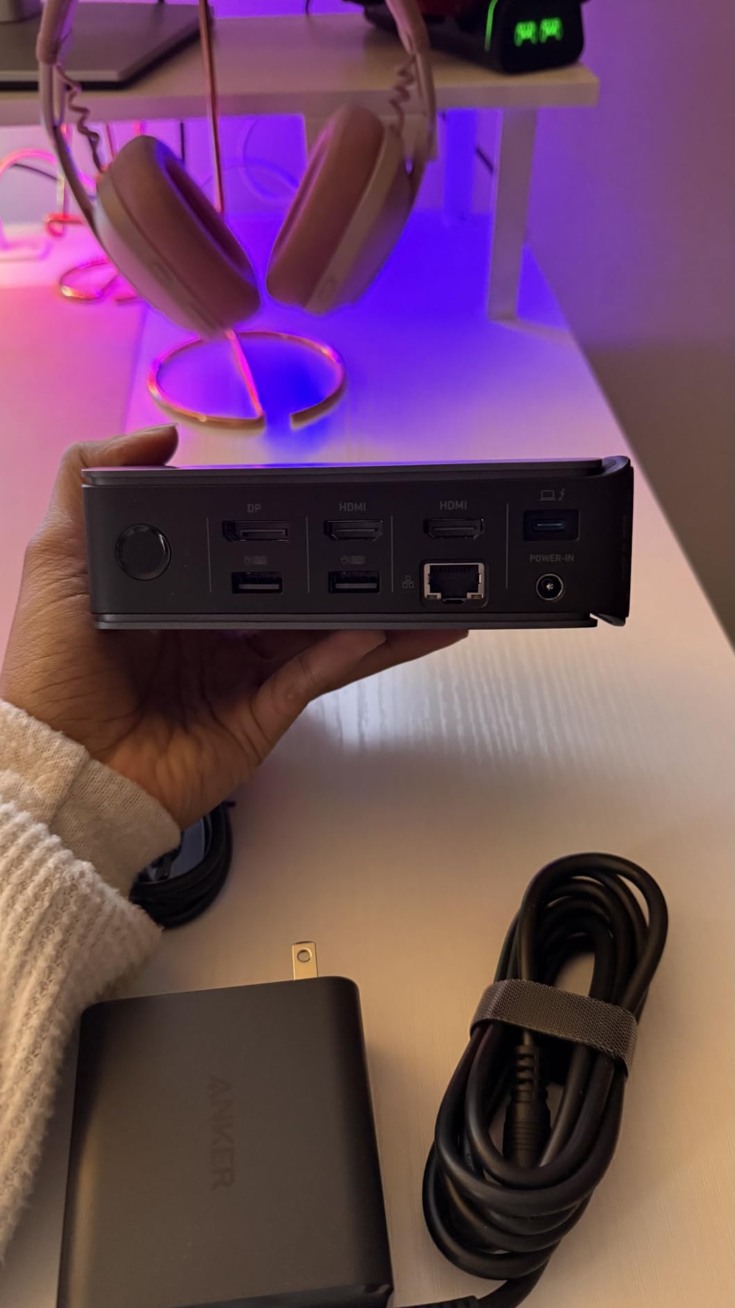 Anker Nano Laptop Docking Station with Detachable Hub, 13-in-1 USB-C Triple Display Docking with 2 HDMI+1 DP, 10 Gbps USB-C, 3 USB-A, Audio, SD/TF, Ethernet, 100W Max PD for Dell, Lenovo, HP, and More customer photo 1