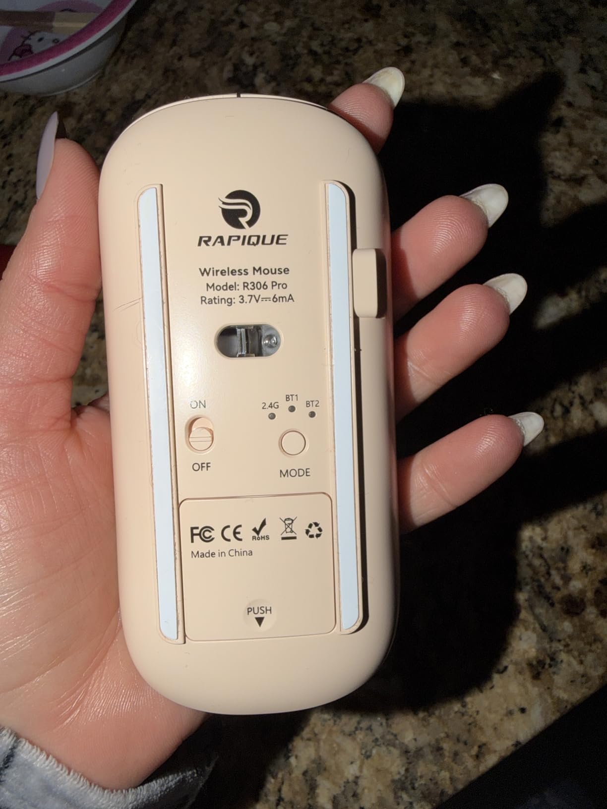 RAPIQUE Bluetooth Wireless Mouse, Dual Bluetooth & 2.4G, Type-C Rechargeable, Silent Click, Slim Symmetrical Design, Portable for Laptop/iPad/MacBook/Desktop customer photo 1