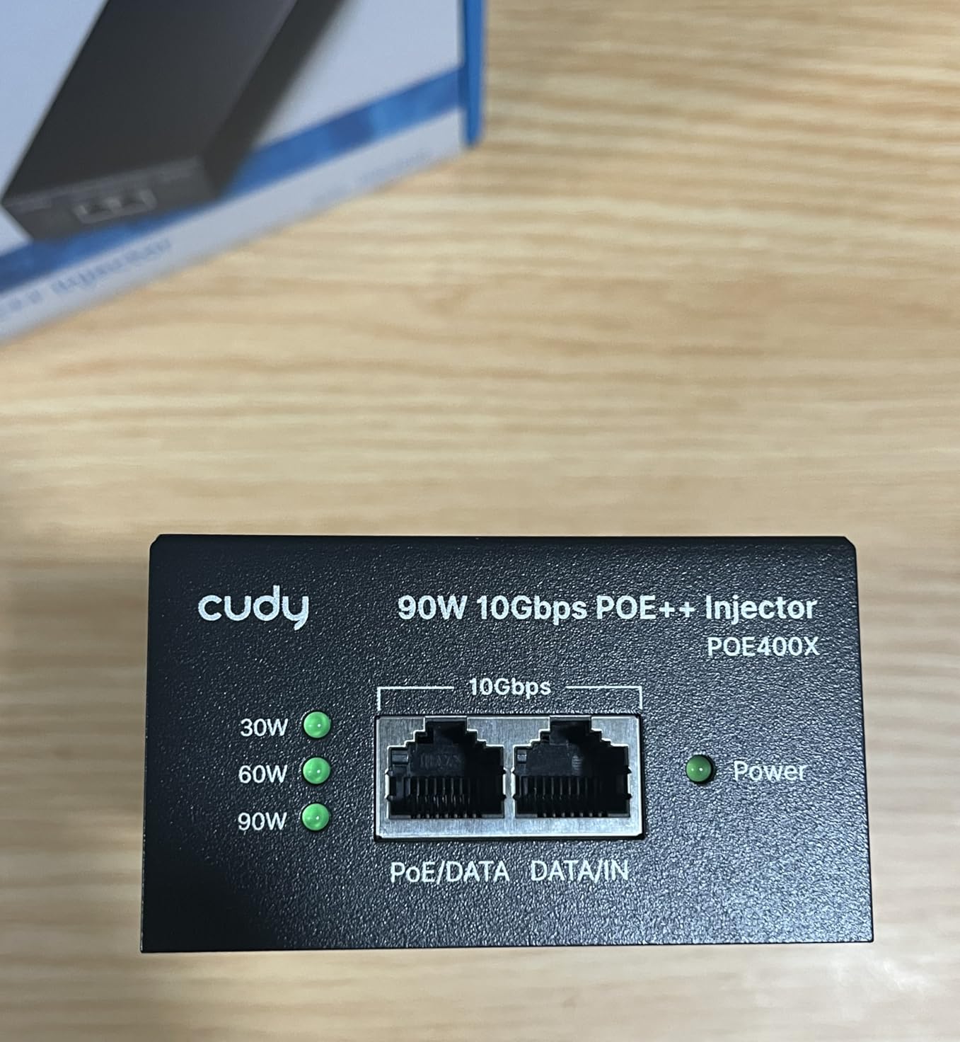 Cudy POE400X 90W 10G Ultra PoE++ Injector Adapter, 802.3bt /802.3at/802.3af Compliant, Up to 90W Ultra Power Supply, 10Gbps Shielded RJ-45, Plug & Play, Metal housing customer photo 1