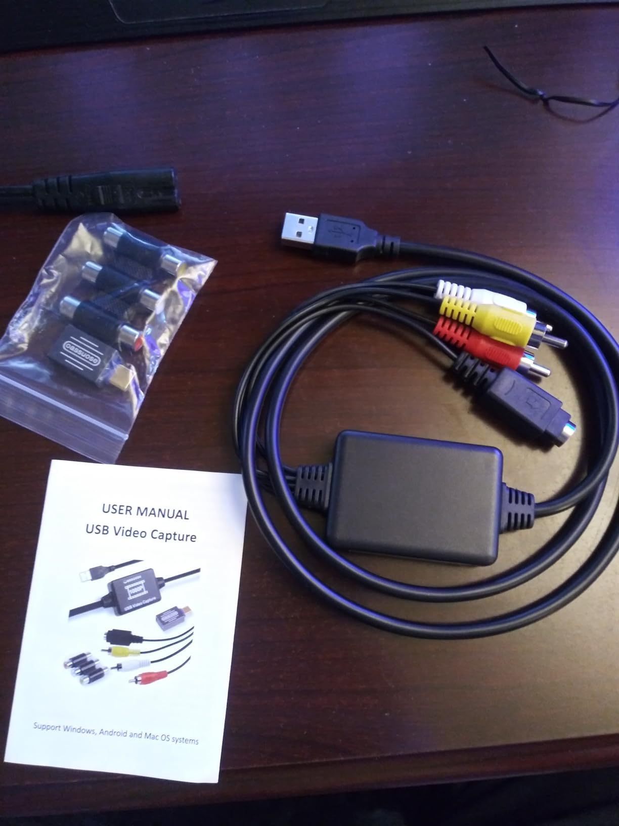 Oassuose VHS to Digital Converter,USB-A/USB-C Video 1080P Capture Card,RCA/AV to USB2.0 Audio Video Transfer Grabber,Convert Analog VHS VCR Hi8 Mini DV to Digital Converter,for PC DVD Tape Camera customer photo 1