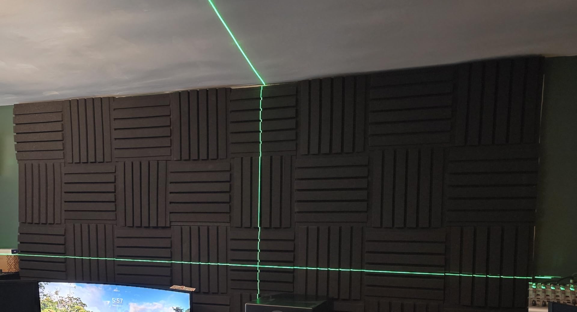 50 Pack Sound Proof Foam Panels for Walls, 2 X 12 X 12 Inches Acoustic Foam Panels, High Density Acoustic Panels Sound Absorbing, Noise Cancelling Studio Wedges, Black (NOT INCLUDE ADHESIVE) customer photo 1