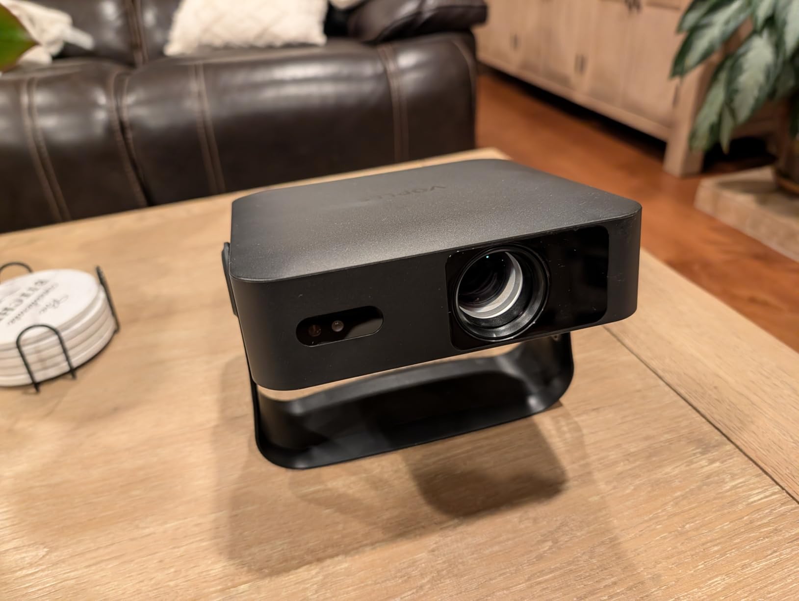 VOPLLS Smart Mini Projector with WiFi and Bluetooth - Officially-Licensed Apps, Native 1080P, Thinnest 1.81