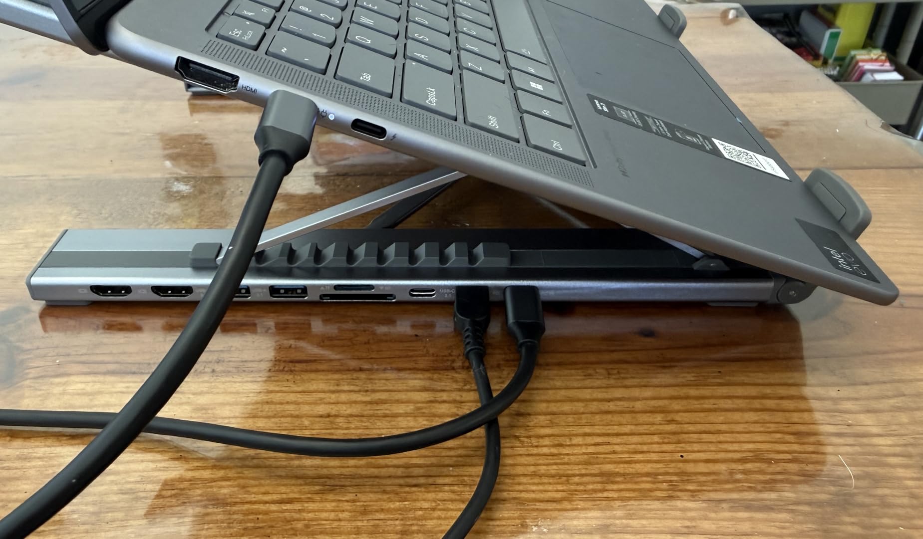 USB C Laptop Docking Station Stand, Dual Monitor 4K@60Hz, 9 in 1 USB C Hub with 2 HDMI, 2 USB 3.0, PD 100W, Universal Dock Station for MacBook Pro/Air/Dell/HP/Surface/Lenovo customer photo 1