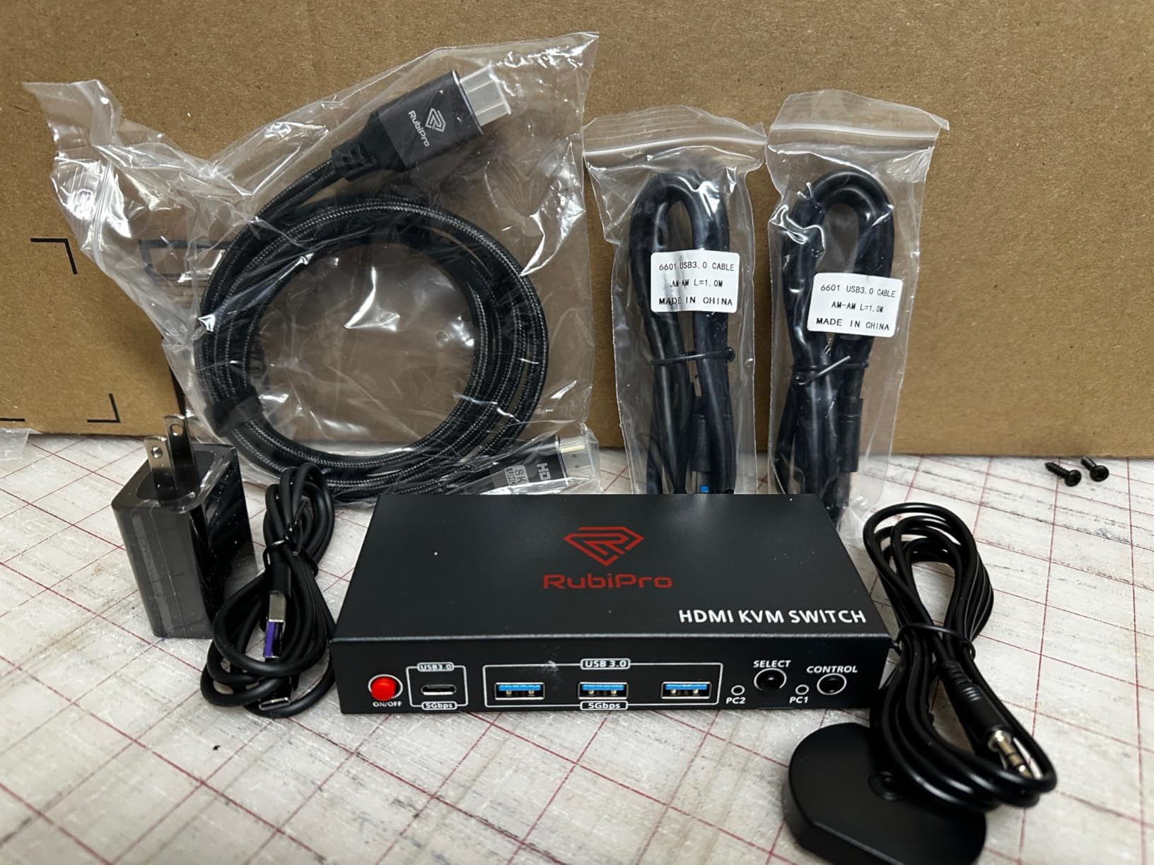 HDMI KVM Switch 2 Monitors 2 Computers - Dual Display 8K@60Hz, 4K@120Hz, USB 3.0 Fast Data Transfer, Plug & Play for Windows/Mac/Linux with an Additional 8K HDMI Cable customer photo 1