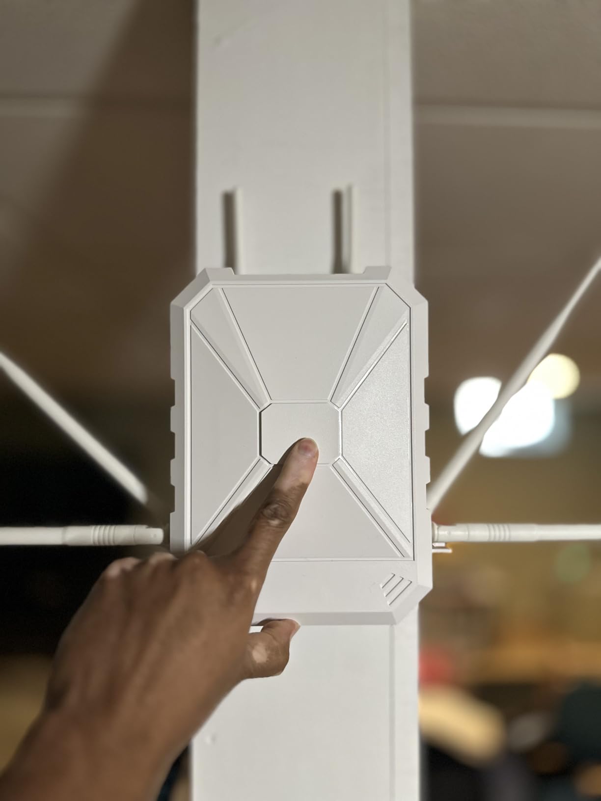 Outdoor WiFi Extender AX1800, Outdoor High Power Long Range WiFi Booster with 6 Antennas, Dual Band Outdoor Access Point Gigabit Port, WiFi Extenders Booster for Backyard, Garage, Farm, Pool customer photo 2