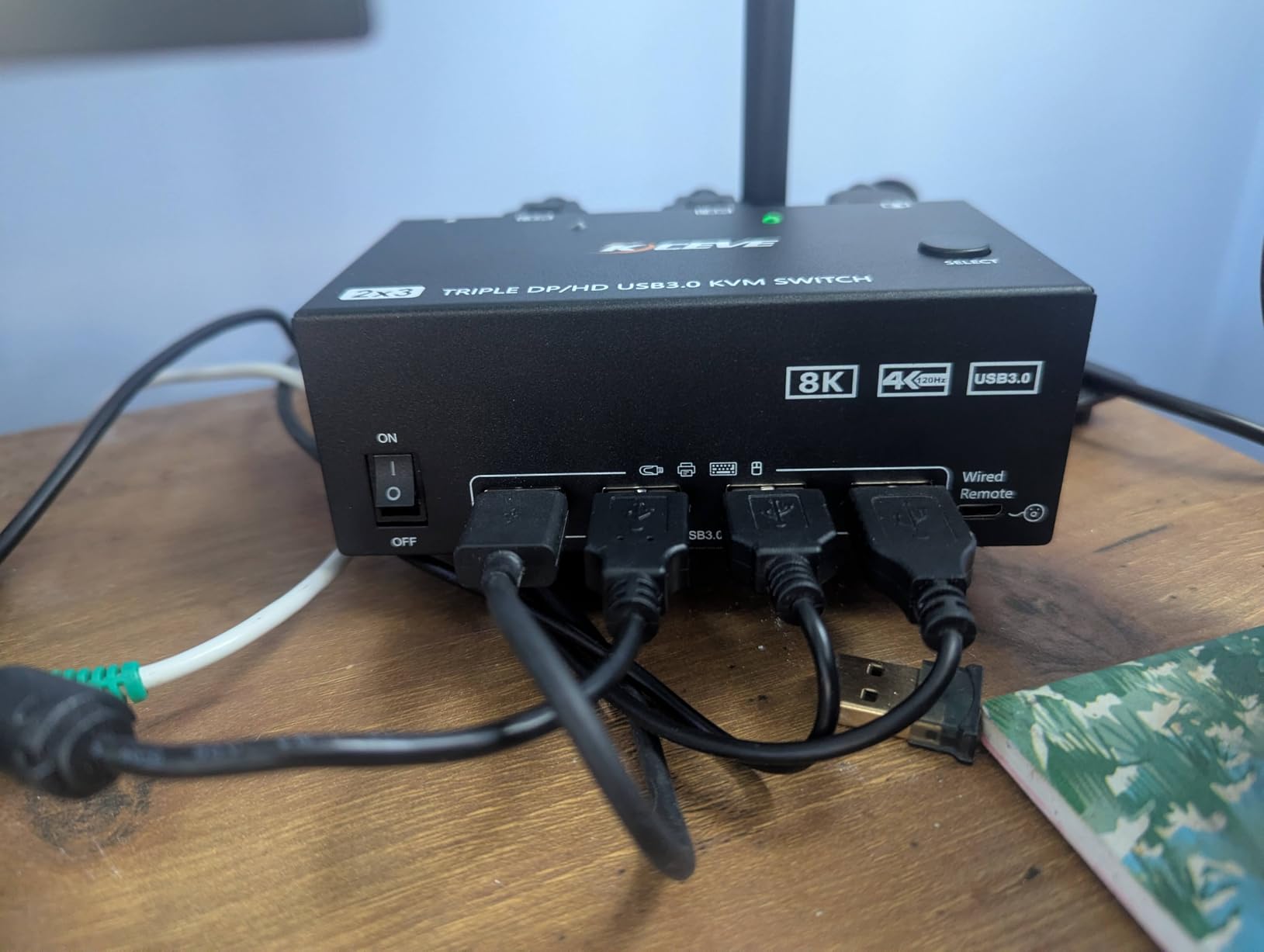 KVM Switch 3 Monitors 2 Computers, HDMI + DisplayPort KVM Switcher 8K@30Hz/4k@144Hz for 2 Computer Share 3 Display and 4 USB 3.0 Devices customer photo 2