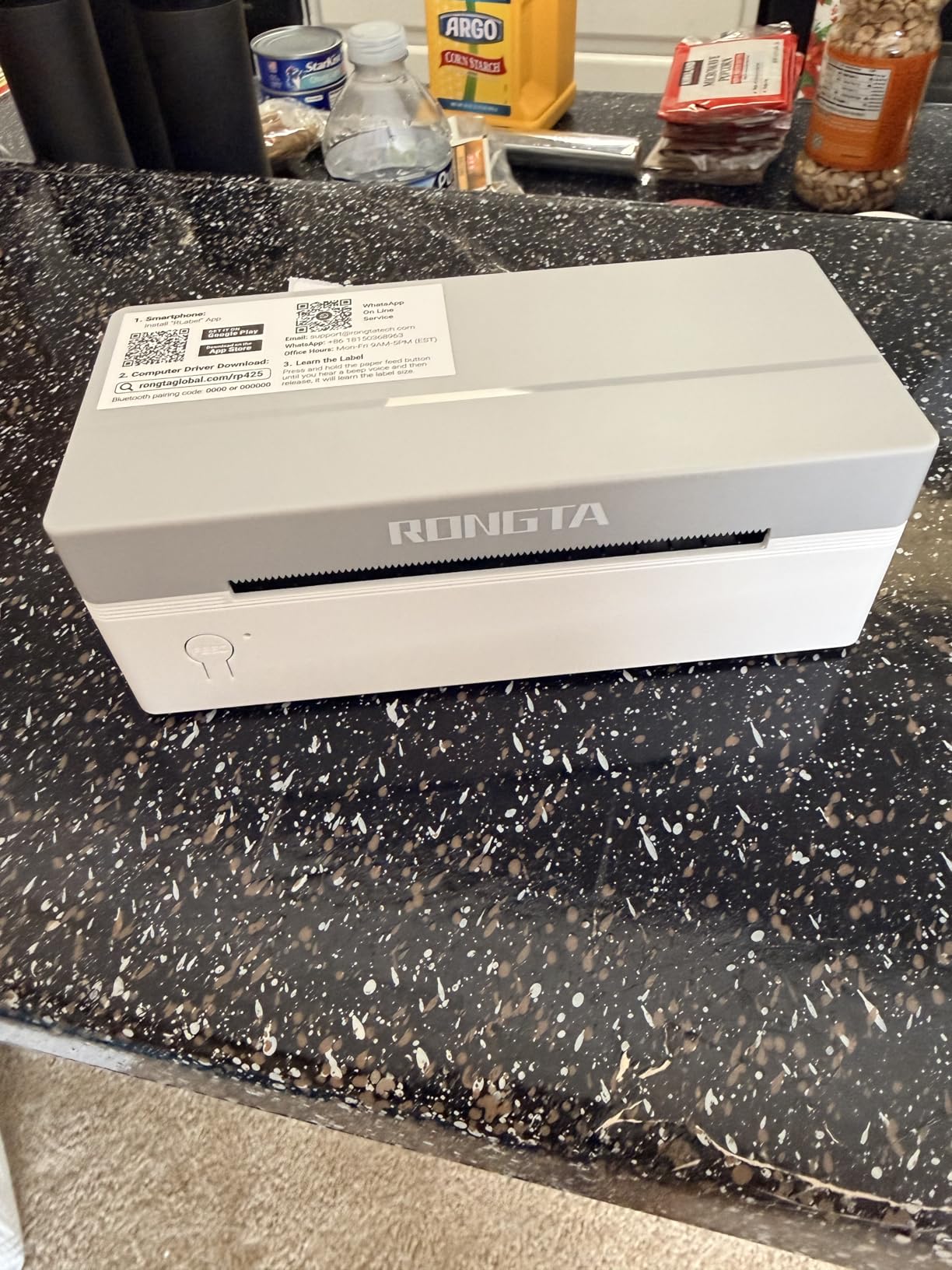 Rongta Shipping Thermal Label Printer, Bluetooth 4x6 Sticker Label Maker Wireless Shipping Label Printer for Package Small Business Compatible with Windows macOS Android iOS customer photo 2