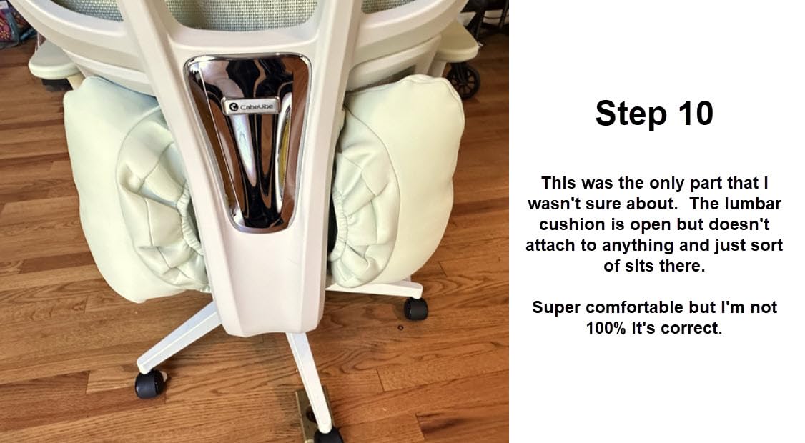 CabLady S1 Petite Ergonomic Home Desk Chair with Footrest and Headrest, High Back Fixed Lumbar Support with Detachable Pillow, Reclining Cute Office Chair for Women & Girls, 300 LBS Capacity customer photo 2