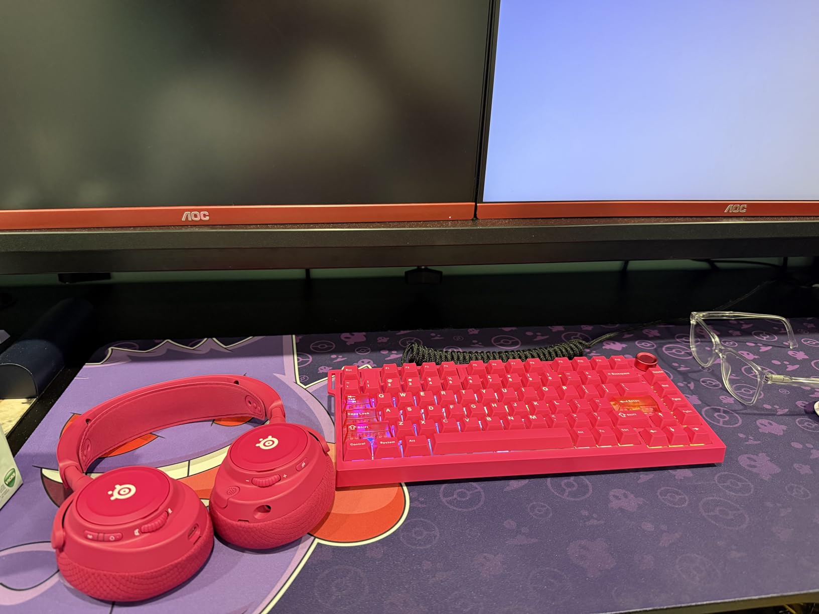 YUNZII RT75 PRO Wireless Gaming Keyboard, Hall Effect Mechanical Rapid Trigger Magnetic Keyboard Bluetooth/USB-C/2.4G Dual 8KHz Polling Rate & 128K Scan, RGB Backlit, TGL/SOCD/DKS/MT (Pink, Red Switch) customer photo 1