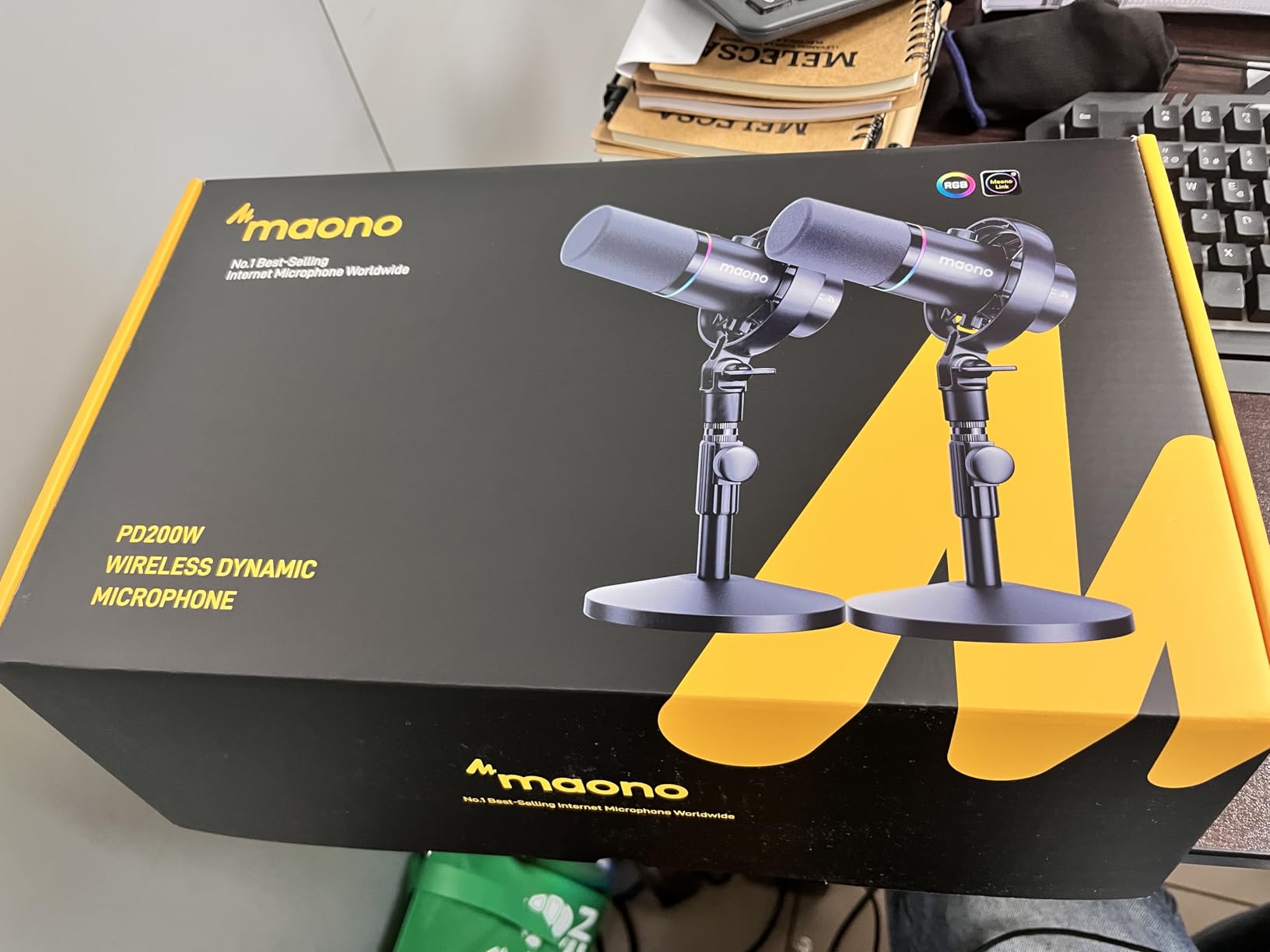 MAONO PD200W Hybrid Wireless Podcast Equipment Bundle for 2 - XLR USB Dynamic Microphone Kit with 2 Desktop Stand, Software, Noise Cancellation customer photo 2