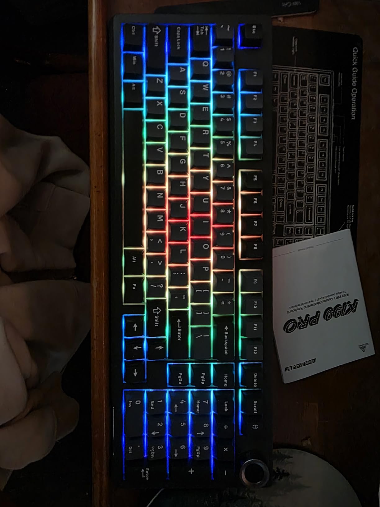 SOLAKAKA KI99 Pro Wireless Mechanical Keyboard Quiet Switch,Hot Swappable Pre-Lubed Switches Silent Keyboard with RGB Backlit,Gasket Structure Computer Gaming Keyboards(BlackBlue, Silent Switch) customer photo 2