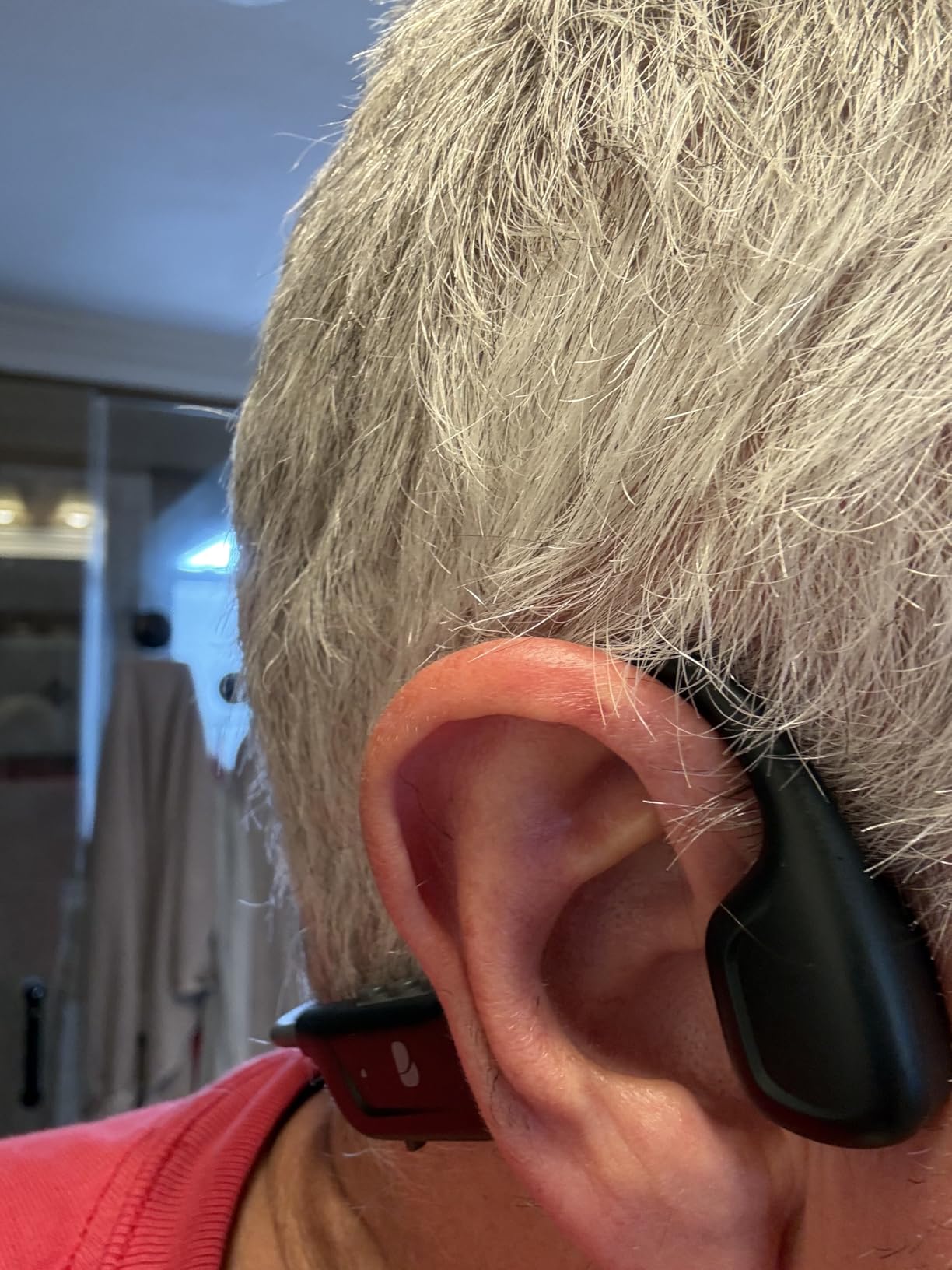 Bone Conduction Headphones, Open Ear Bluetooth Sport Headphones, IPX6 Sweat Resistant, Bluetooth V5.4, 10H Playtime, Comfortable Fit Wireless Earbuds with Mic for Running, Gym, Cycling, Outdoor, Black customer photo 1